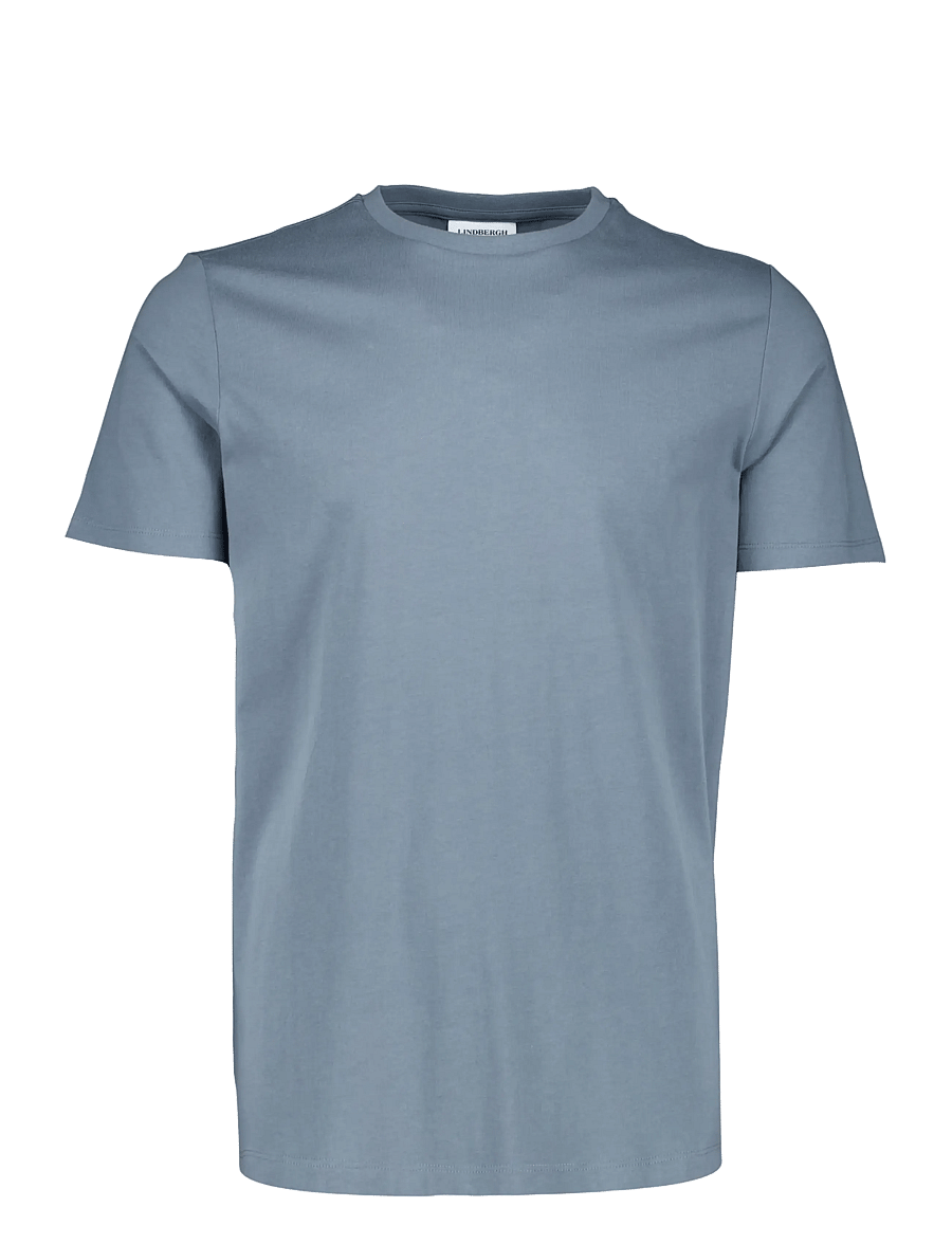 Lindbergh - Basic tee S/S - short-sleeved t-shirts - blue grey - 1
