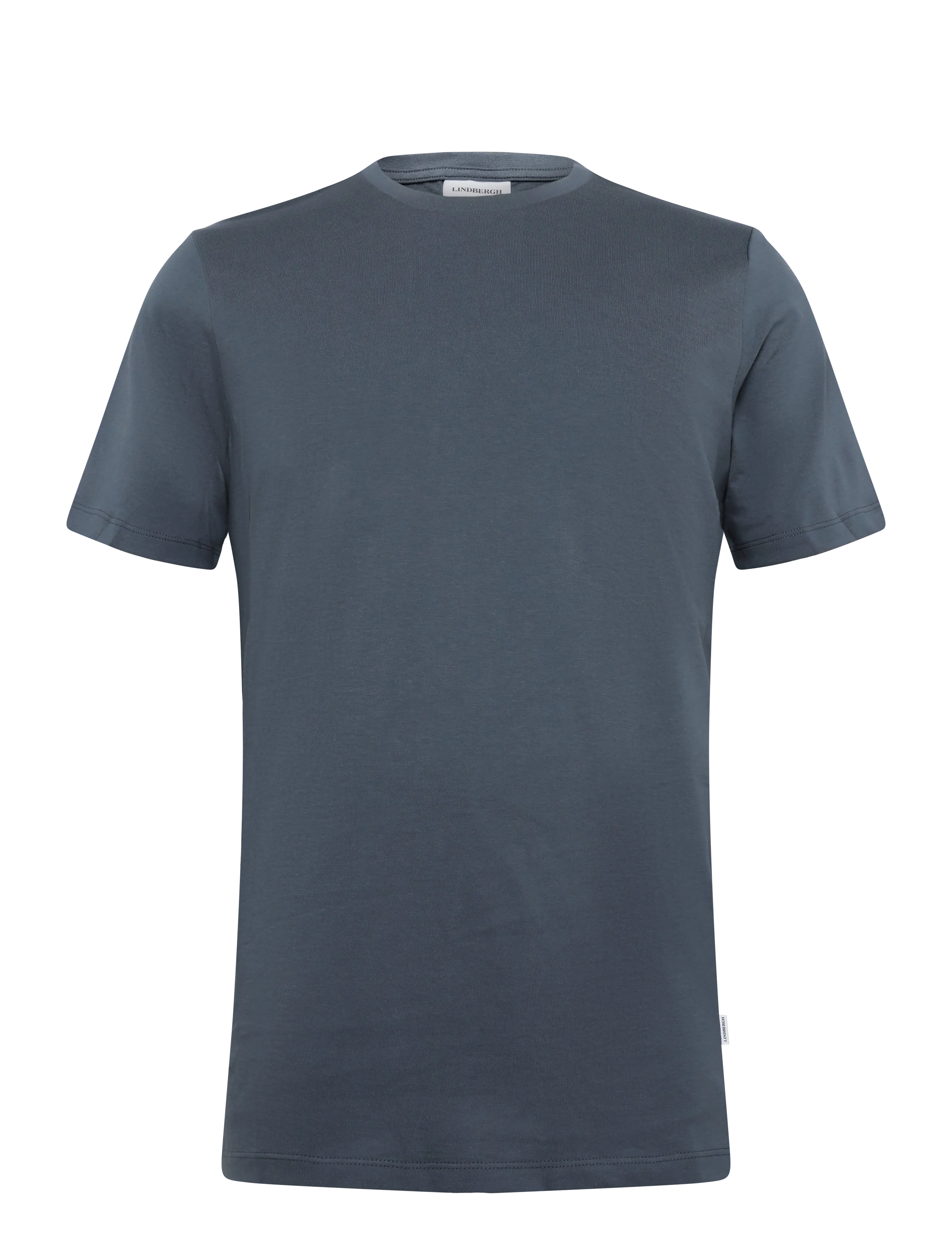 Lindbergh - Basic tee S/S - kurzärmelige t-shirts - blue grey - 1