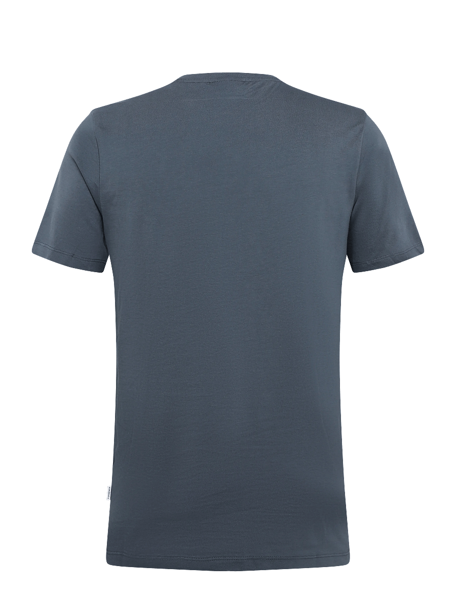 Lindbergh - Basic tee S/S - kurzärmelige t-shirts - blue grey - 2