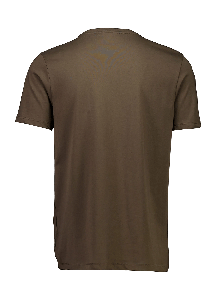 Lindbergh - Basic tee S/S - kurzärmelige t-shirts - dk brown - 1