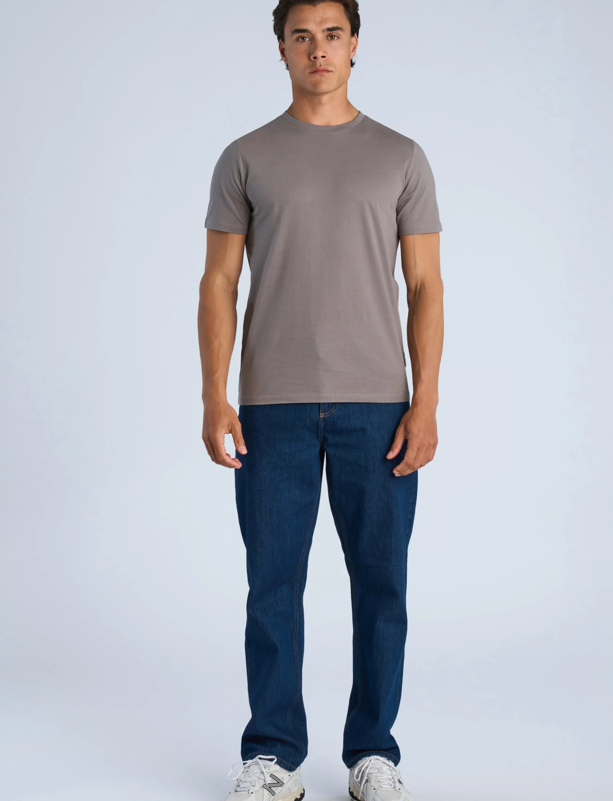 Lindbergh Basic Tee S/S, XXL, Grey, T-Shirts > Kortærmede, Herre