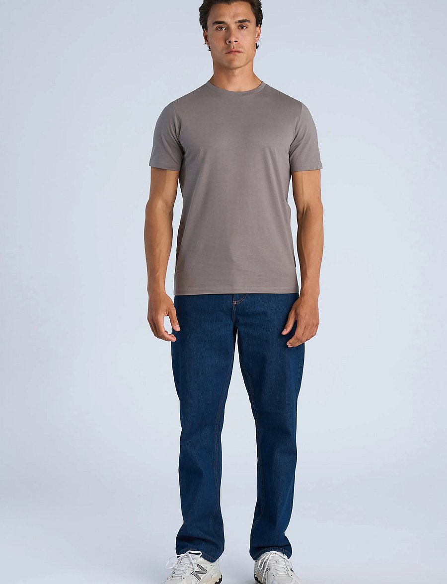 Lindbergh - Basic tee S/S - short-sleeved t-shirts - grey dusk - 0