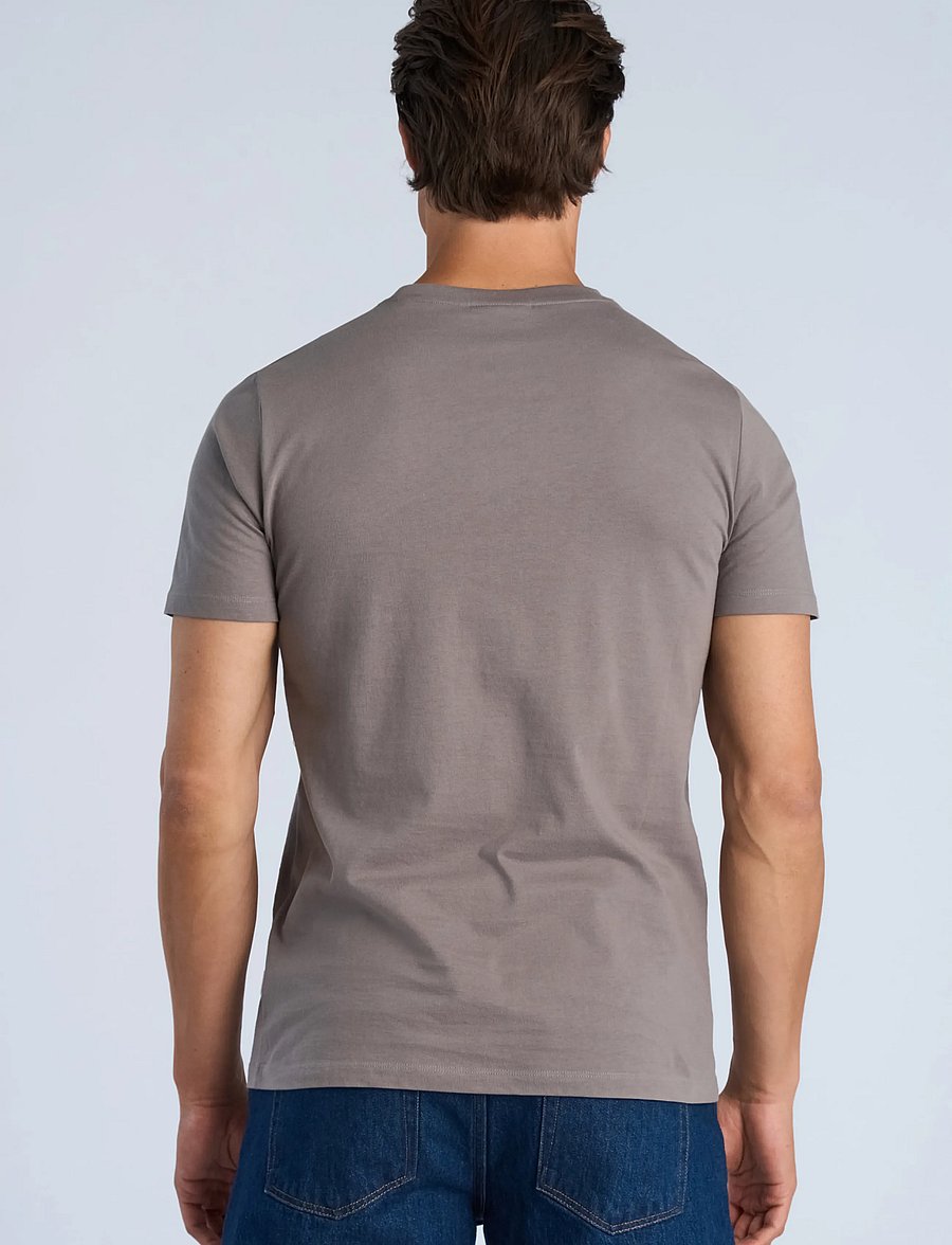 Lindbergh - Basic tee S/S - short-sleeved t-shirts - grey dusk - 4