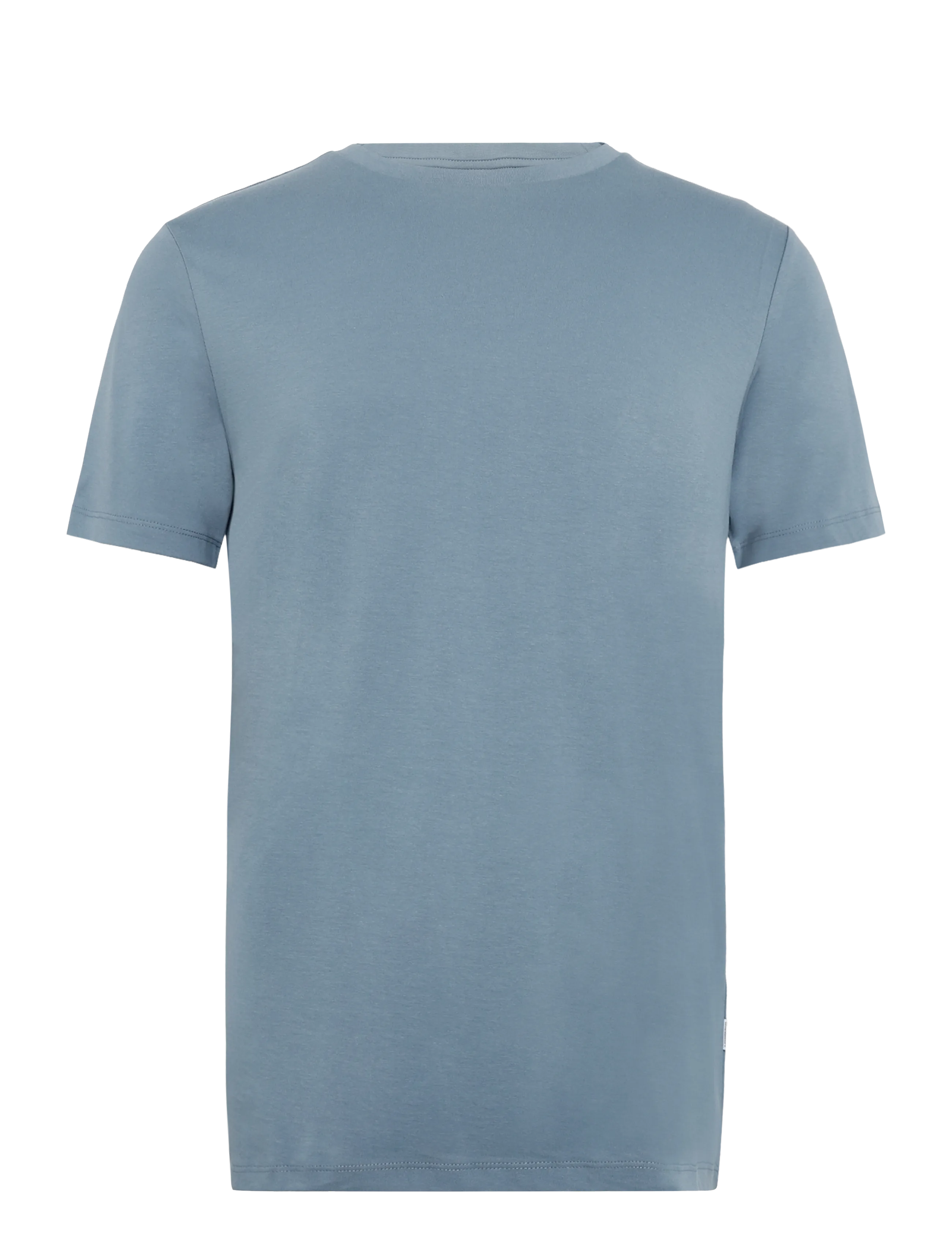 Lindbergh - Basic tee S/S - kurzärmelige t-shirts - mid blue - 1
