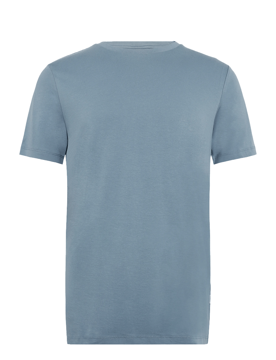 Lindbergh - Basic tee S/S - kurzärmelige t-shirts - mid blue - 1
