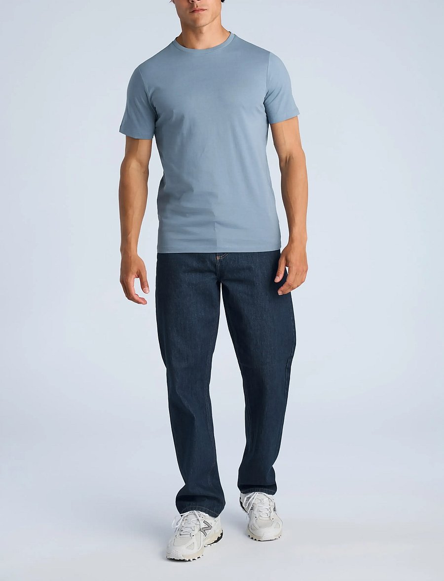 Lindbergh - Basic tee S/S - lühikeste varrukatega t-särgid - mid blue - 0