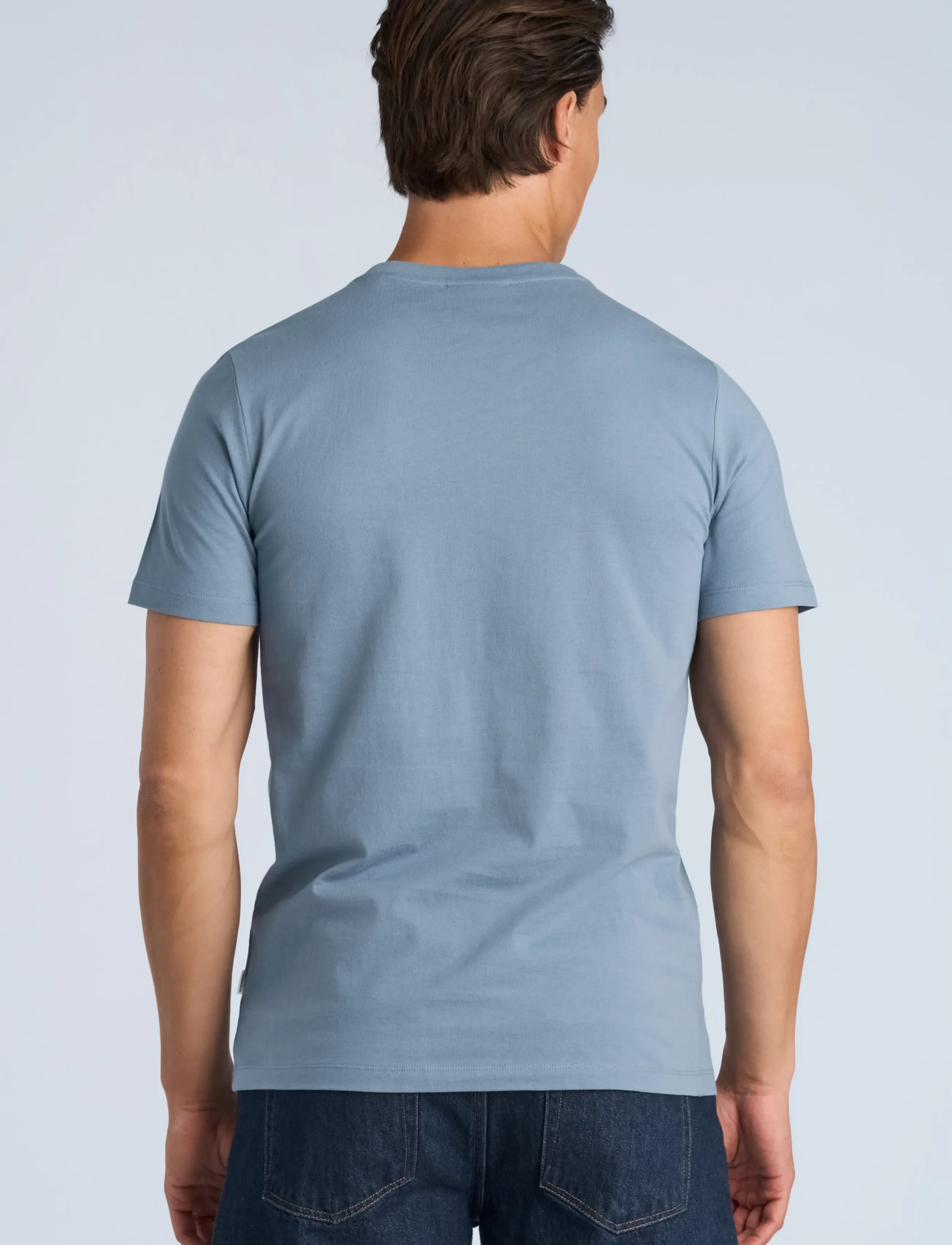 Lindbergh - Basic tee S/S - lühikeste varrukatega t-särgid - mid blue - 4
