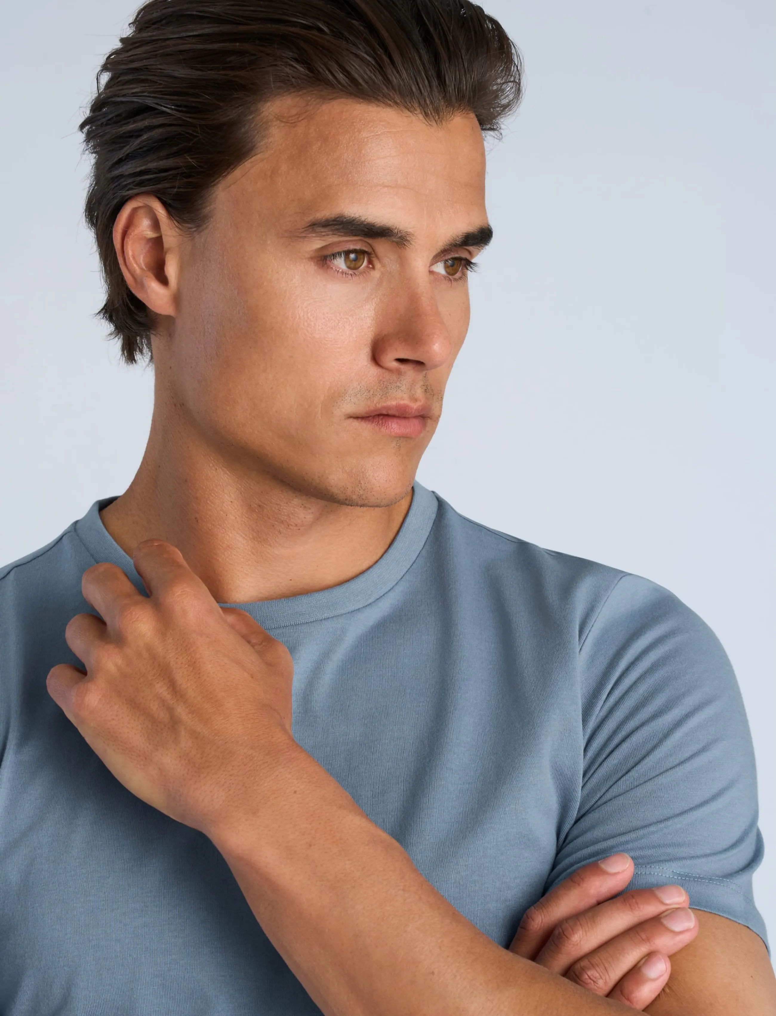 Lindbergh - Basic tee S/S - lühikeste varrukatega t-särgid - mid blue - 5