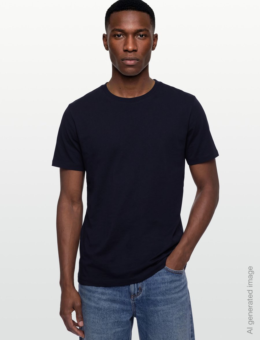 Lindbergh - Basic tee S/S - kortærmede t-shirts - navy 424 - 3