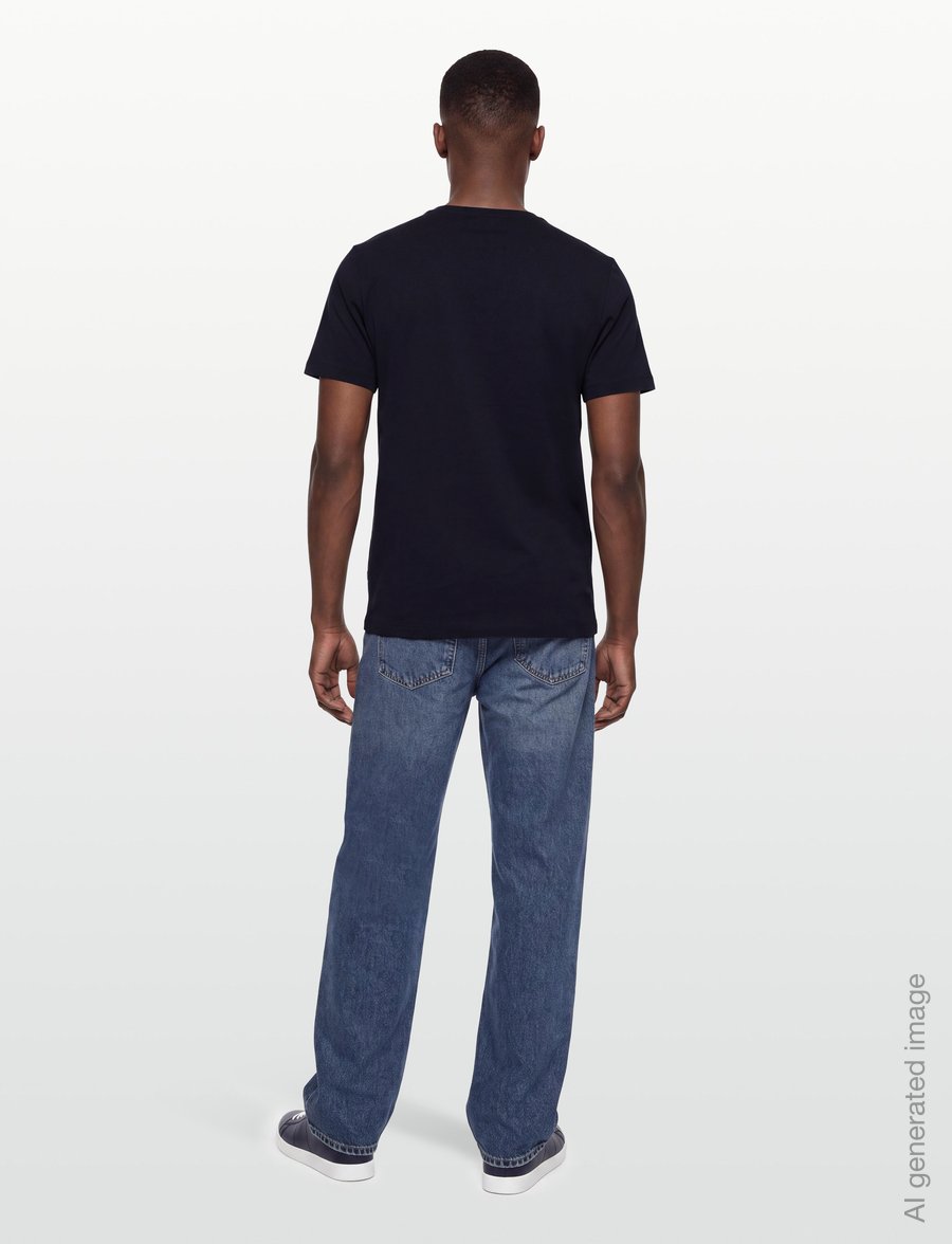 Lindbergh - Basic tee S/S - kortærmede t-shirts - navy 424 - 4