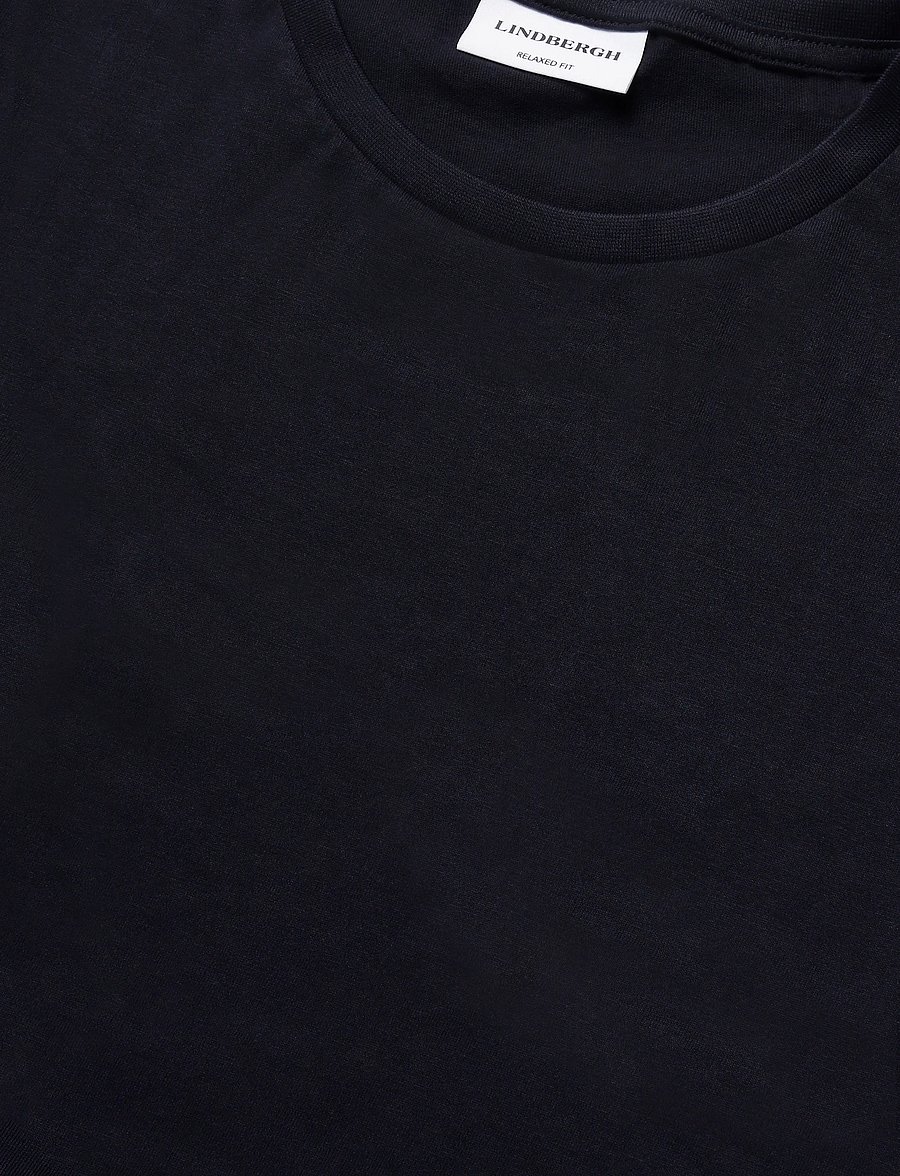 Lindbergh - Basic tee S/S - kortærmede t-shirts - navy 424 - 5