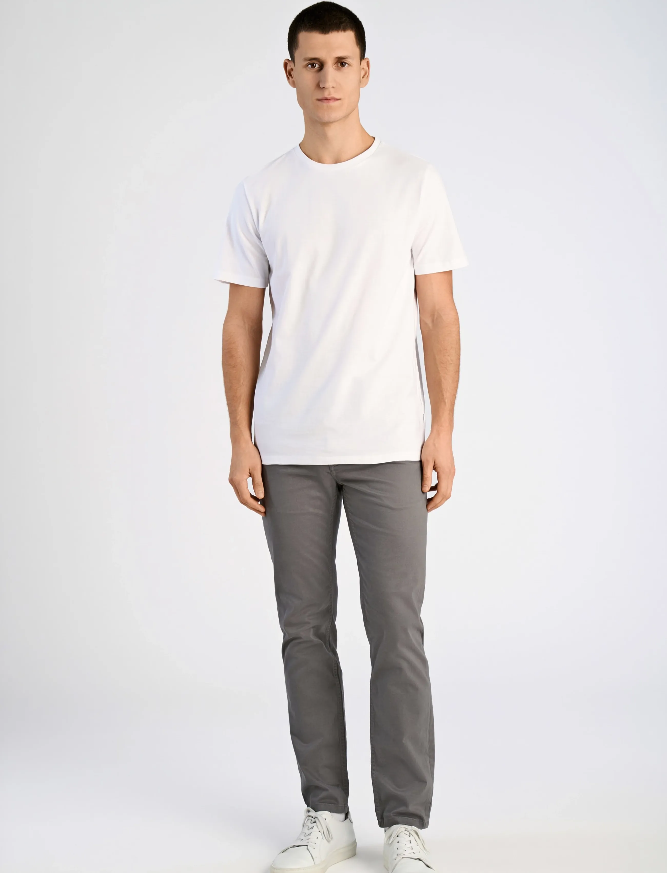 Lindbergh Basic tee S/S - Kleidung - WHITE 424 / white
