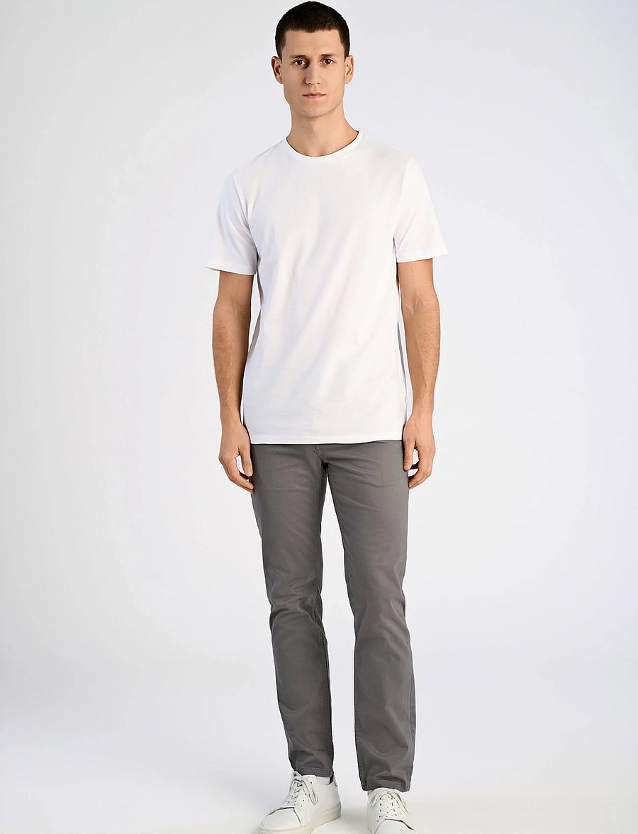 Lindbergh - Basic tee S/S - kurzärmelige t-shirts - white 424 - 0