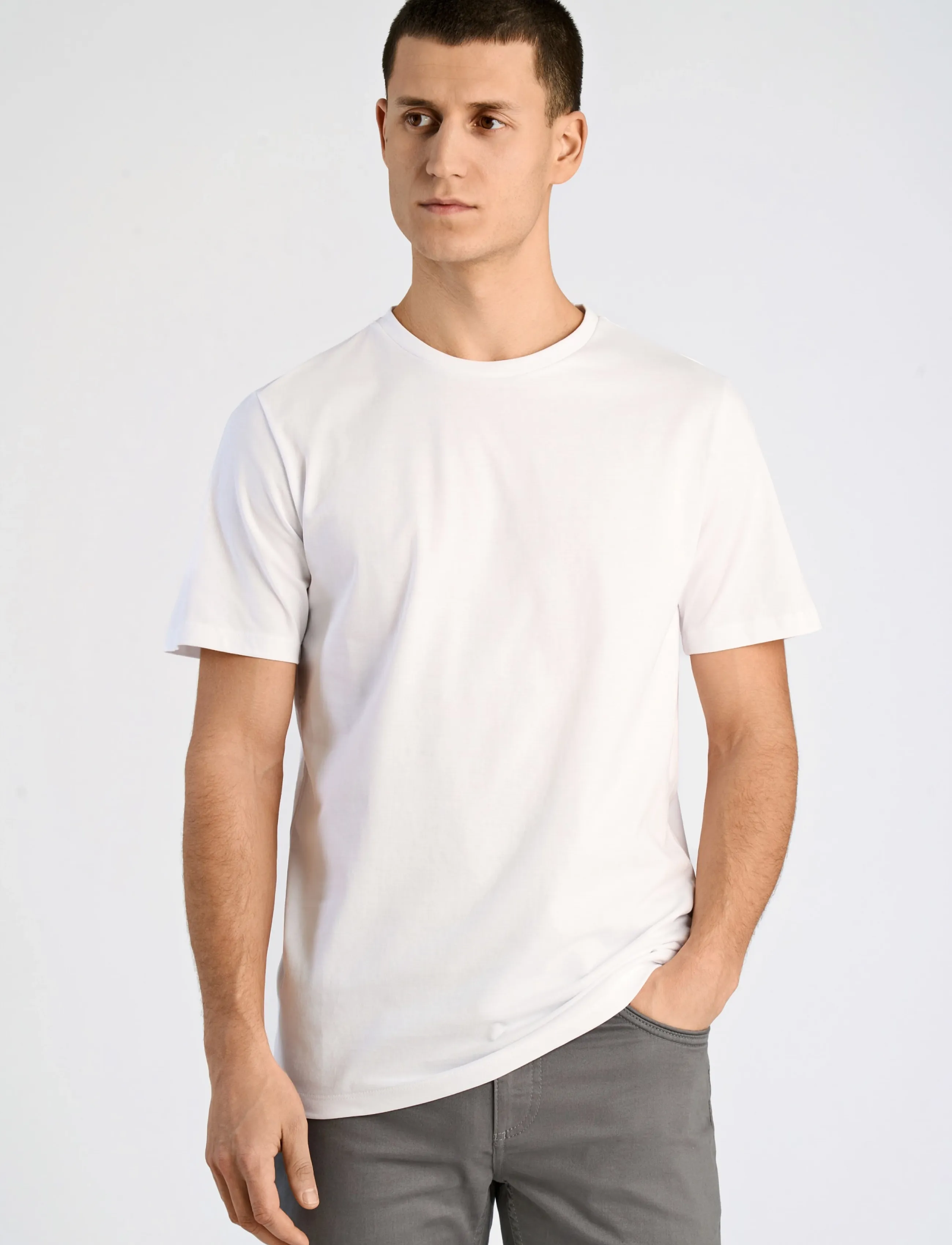 Lindbergh - Basic tee S/S - kurzärmelige t-shirts - white 424 - 3