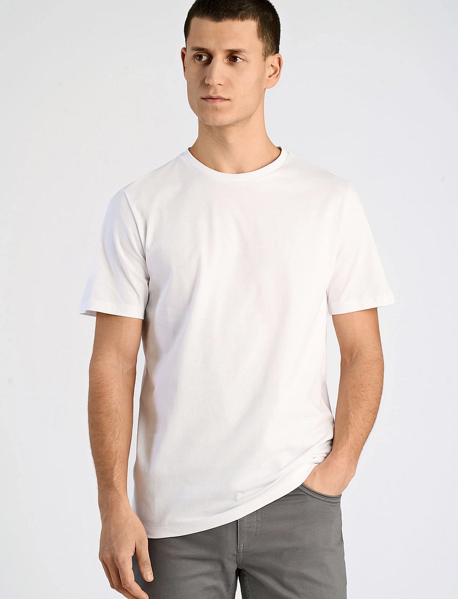 Lindbergh - Basic tee S/S - kurzärmelige t-shirts - white 424 - 3