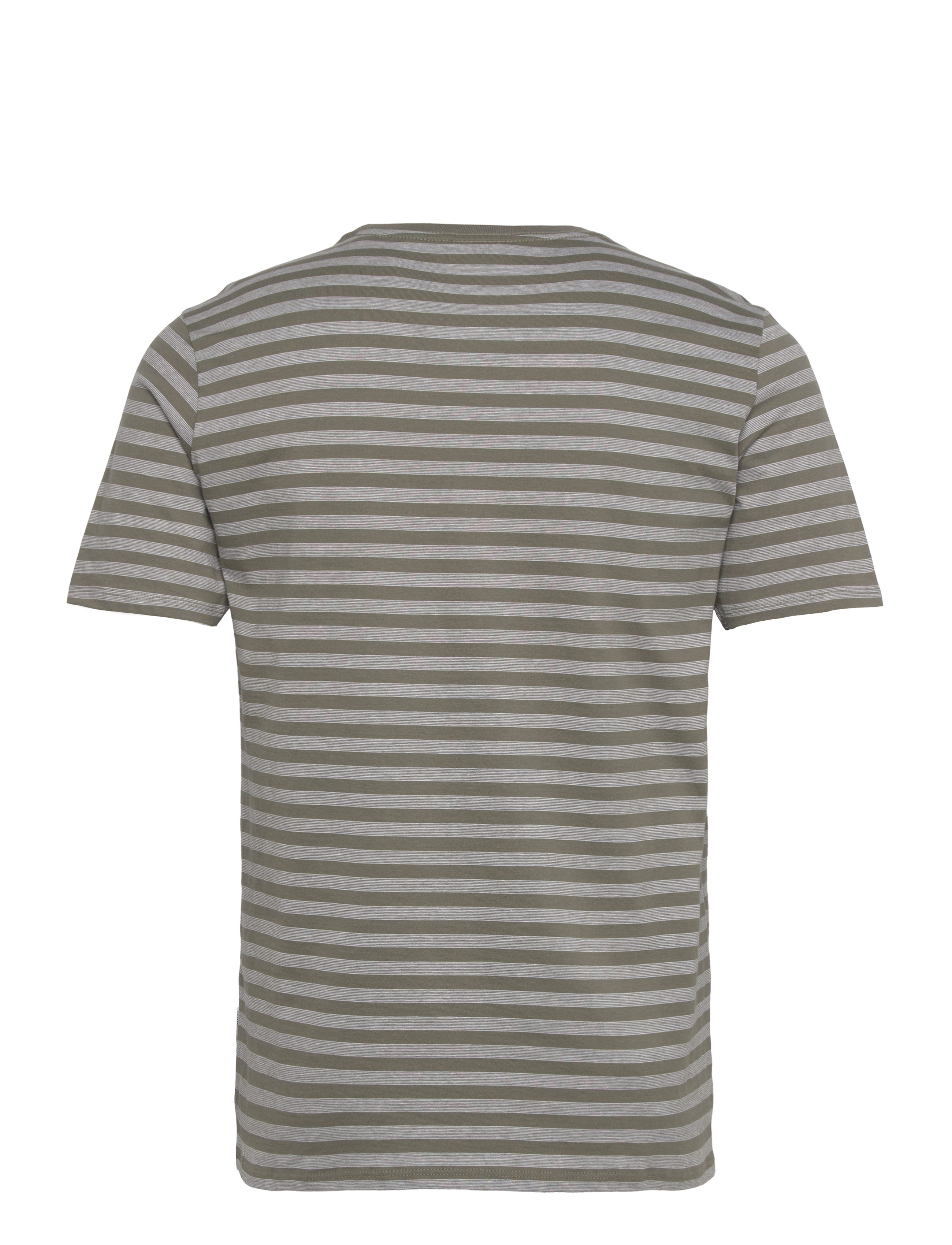 Lindbergh - Striped tee S/S - army - 1