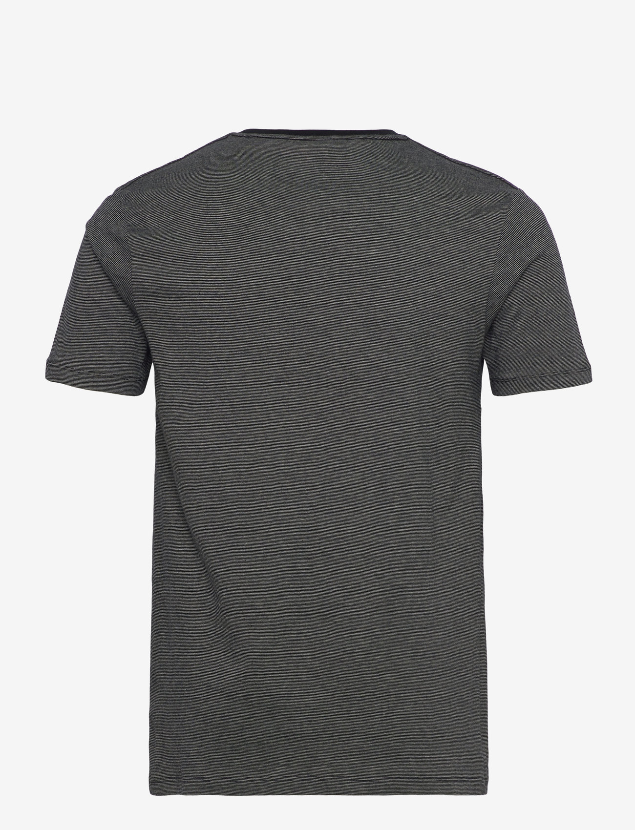 Lindbergh - Micro striped tee S/S - efterårstøj - black - 1