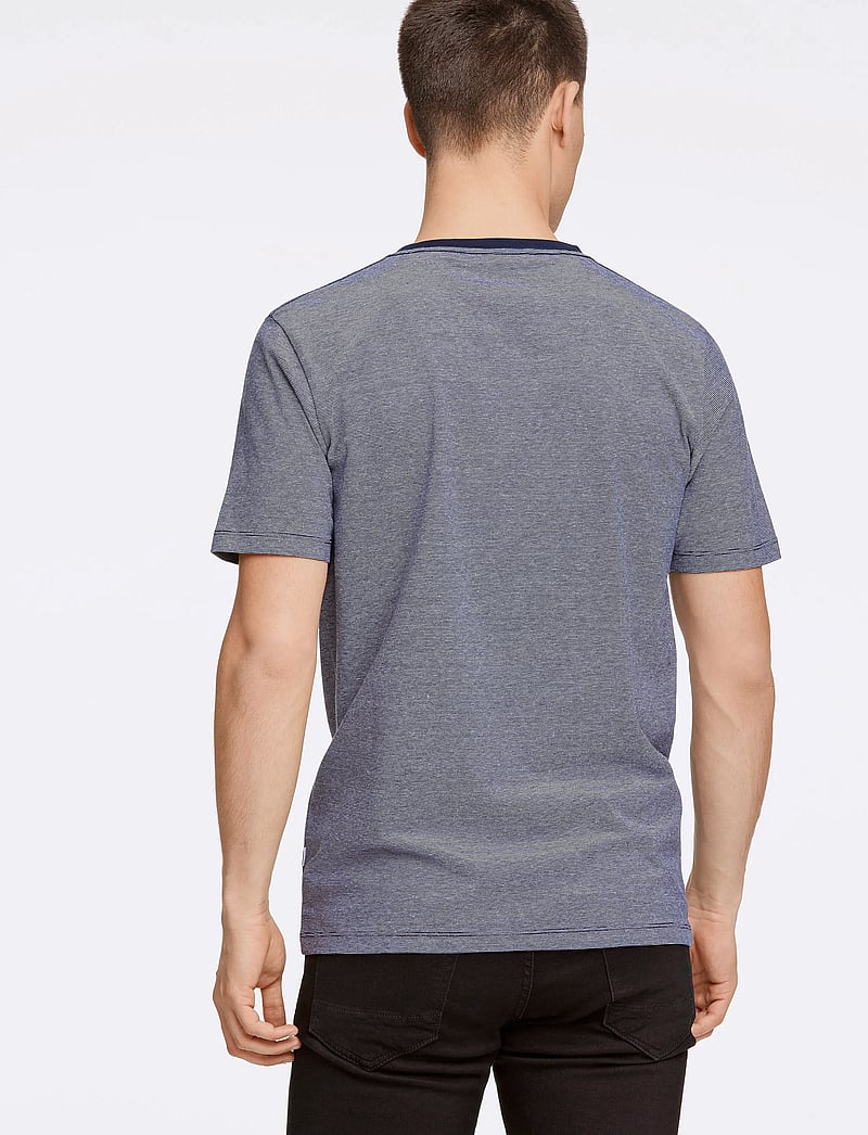Lindbergh - Micro striped tee S/S - kurzärmelig - navy - 3