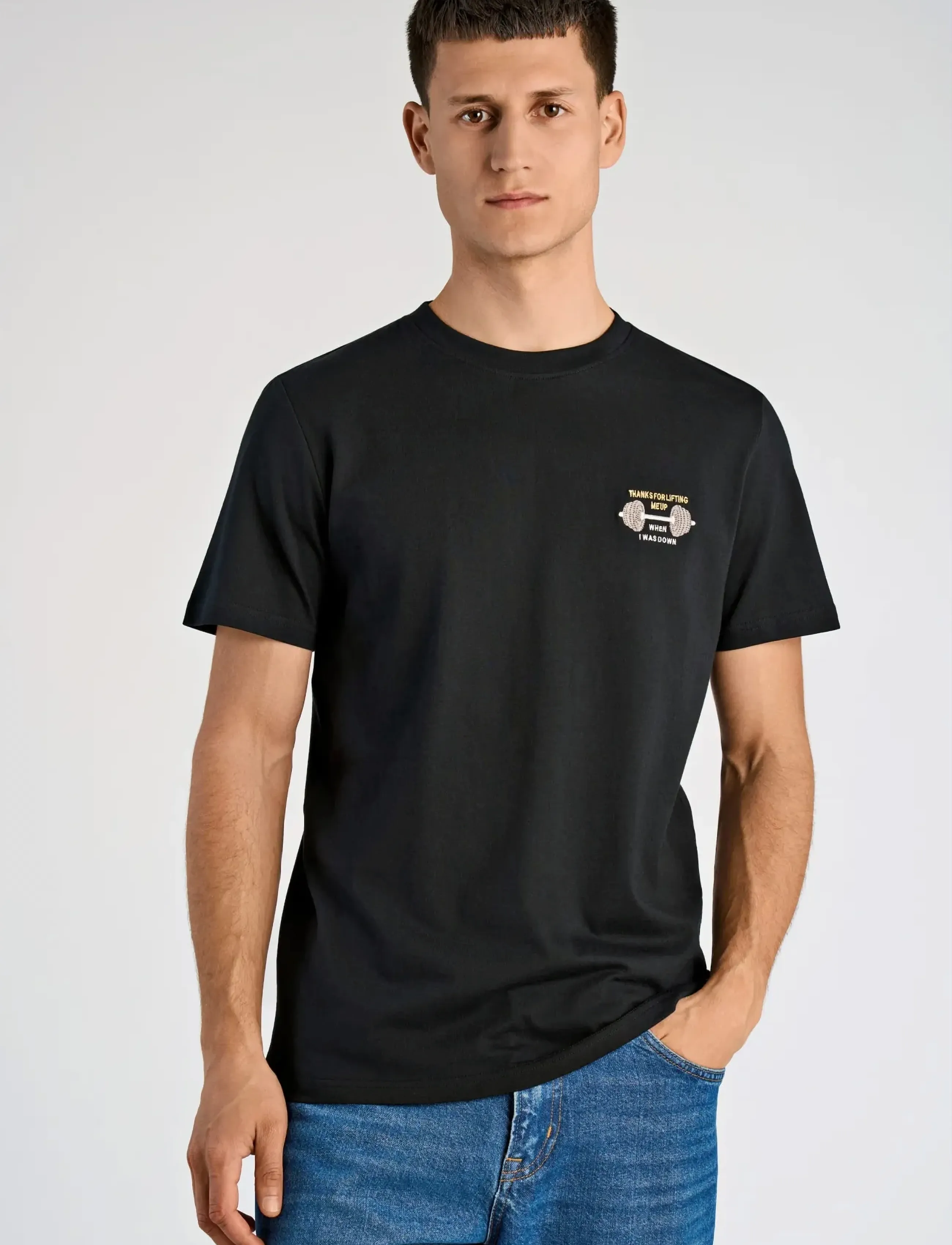 Lindbergh - Embroidery tee S/S - kurzärmelig - black iron - 3