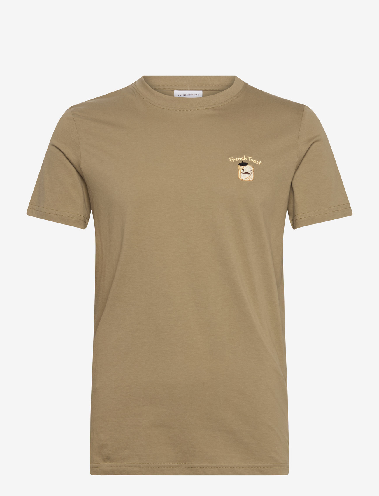 Lindbergh - Embroidery tee S/S - kortærmede t-shirts - dusty green - 1