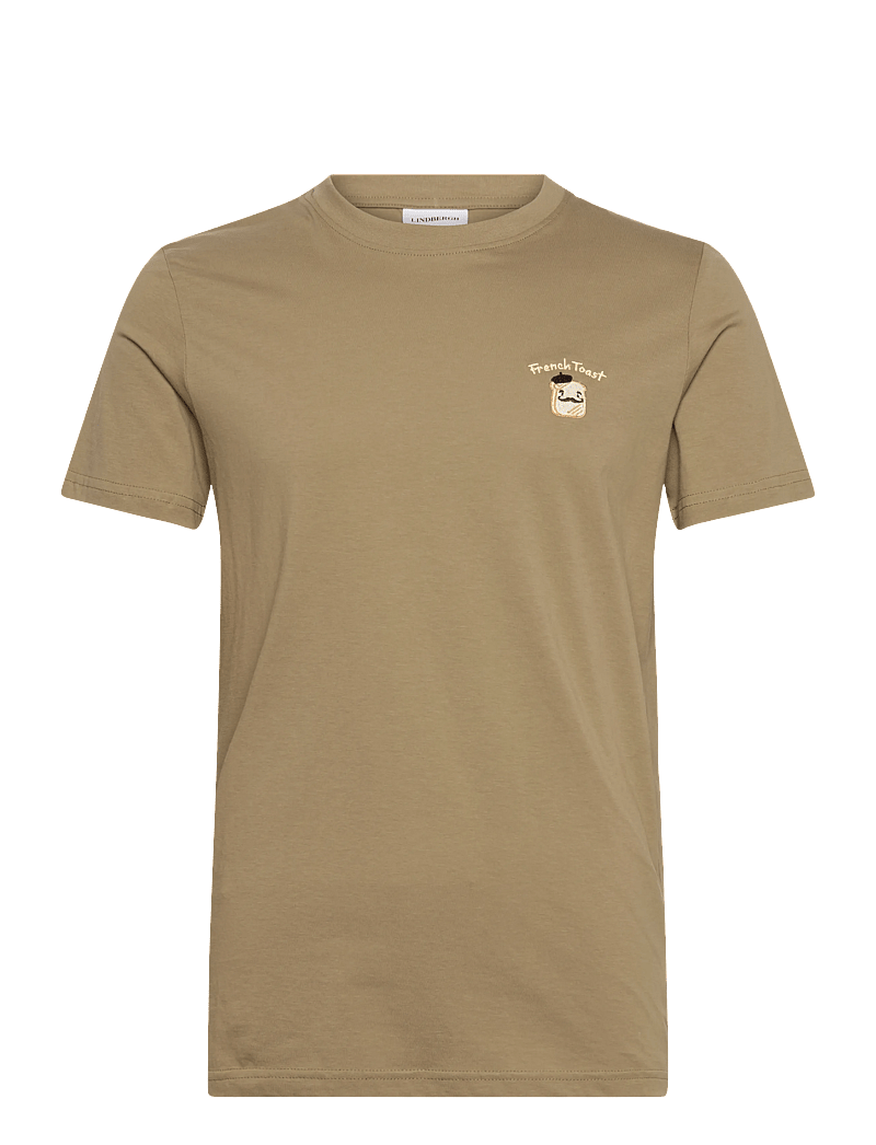 Lindbergh - Embroidery tee S/S - lühikeste varrukatega t-särgid - dusty green - 1