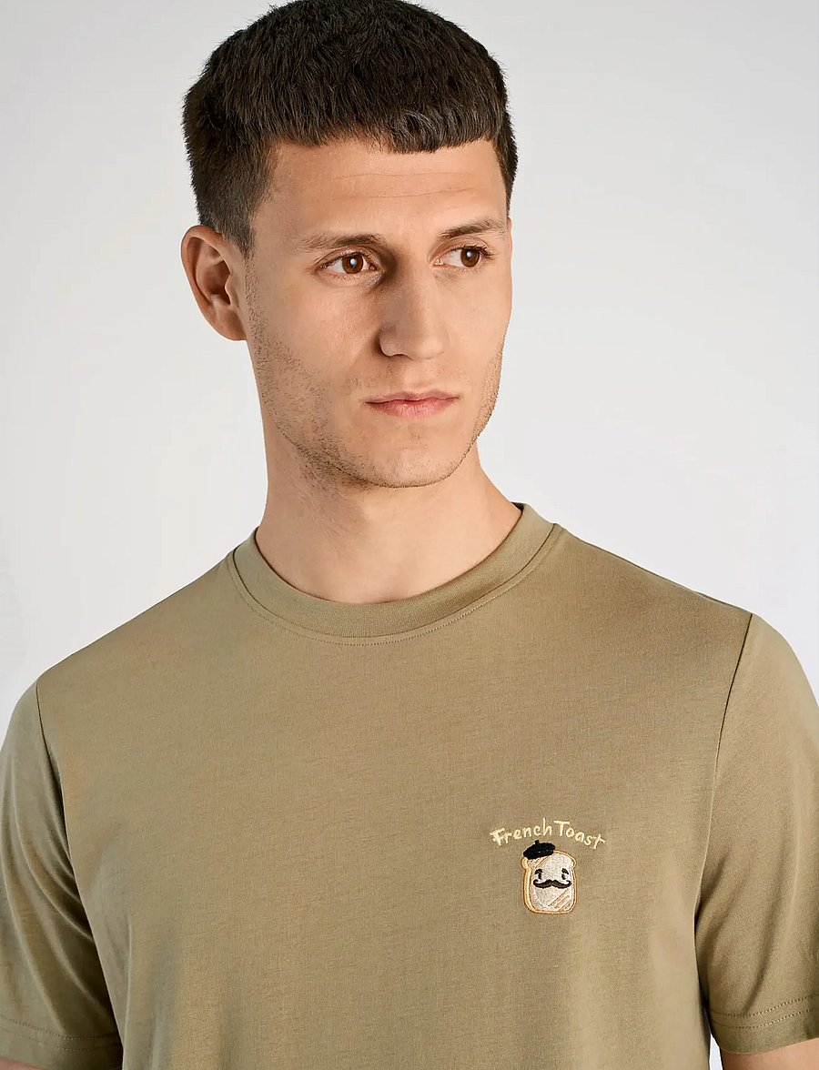Lindbergh - Embroidery tee S/S - kurzärmelig - dusty green - 5