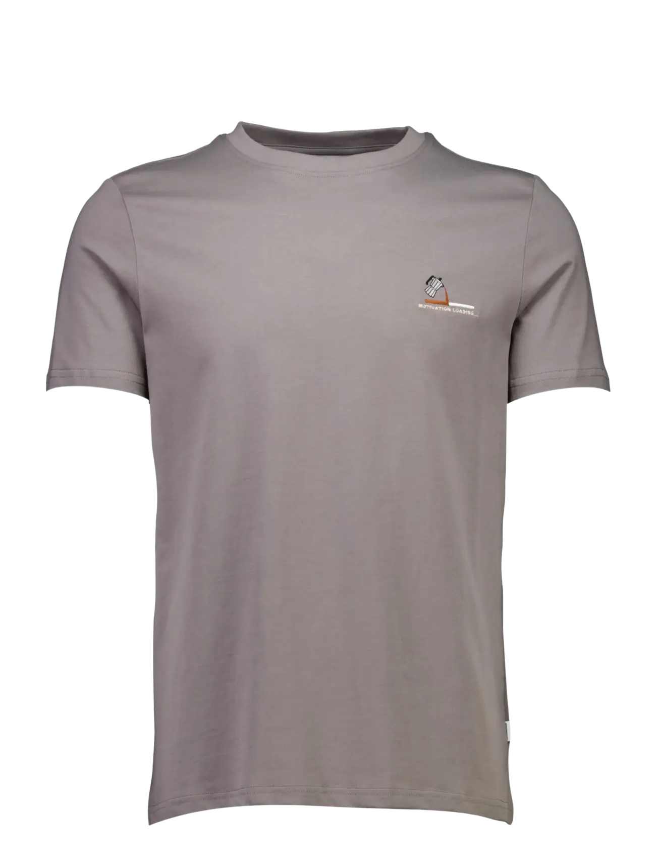 Lindbergh - Embroidery tee S/S - kortärmade t-shirts - grey dusk - 1