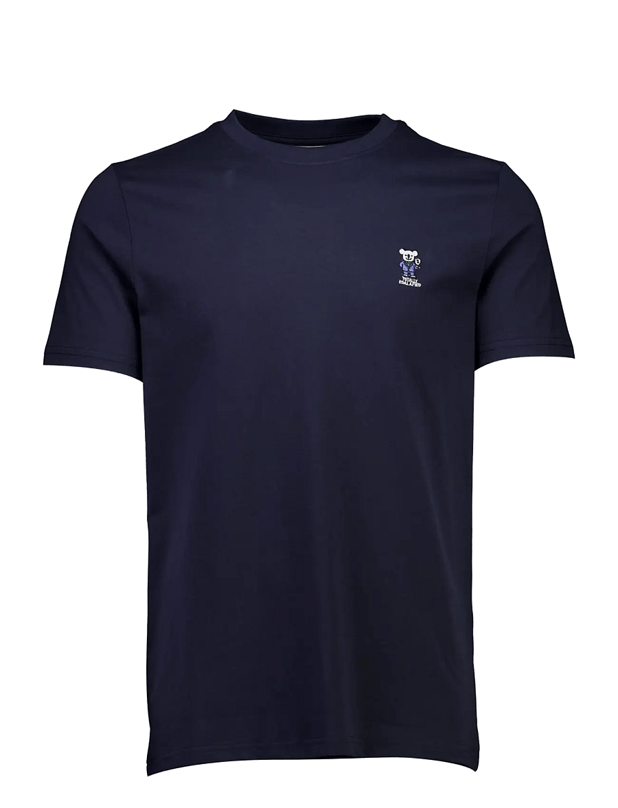 Lindbergh - Embroidery tee S/S - kortärmade t-shirts - navy coast - 1