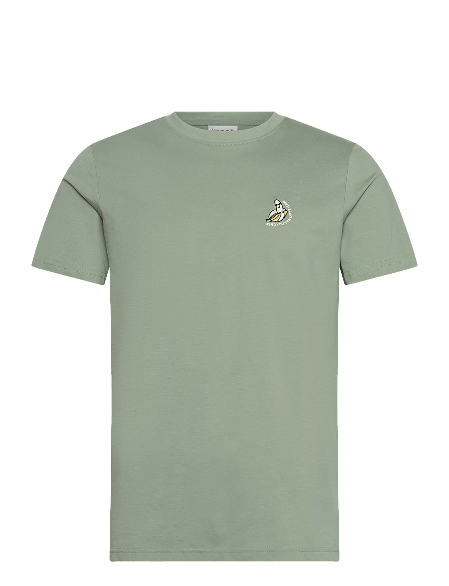 Lindbergh - Embroidery tee S/S - kurzärmelig - sage green - 1