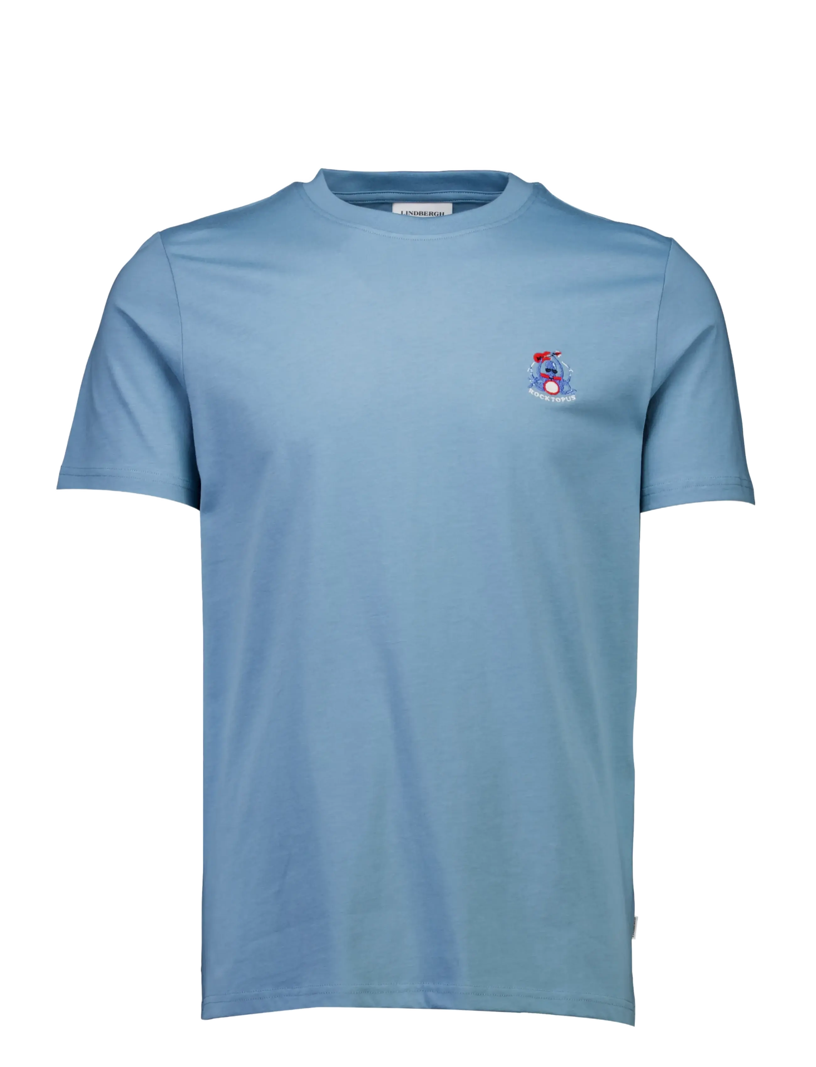 Lindbergh - Embroidery tee S/S - kortärmade t-shirts - shadow blue - 1