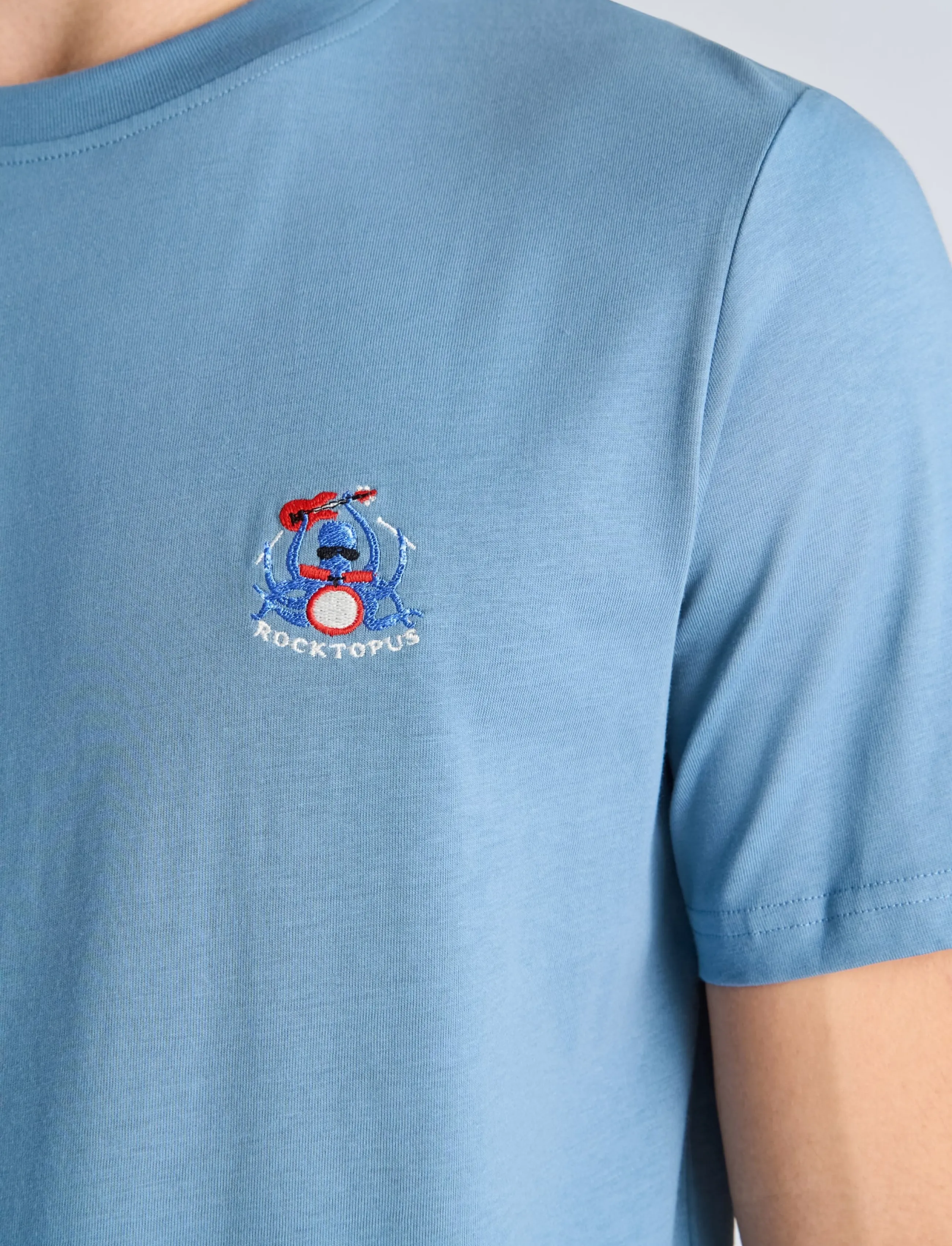Lindbergh T-shirt royalblå / ljusblå / ljusorange herr – bild 6