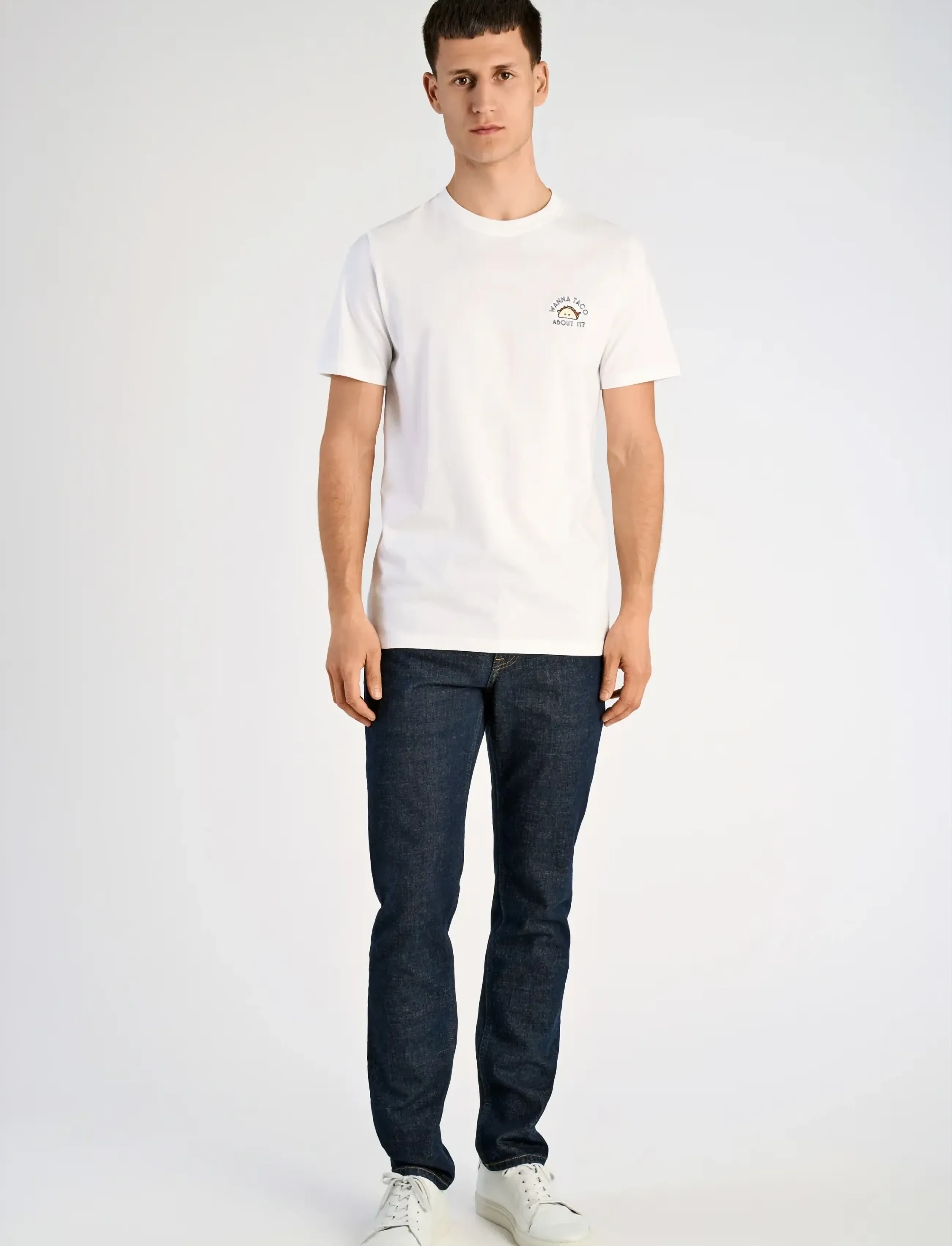 Lindbergh Embroidery tee S/S - Lindbergh - STELLAR WHITE / white