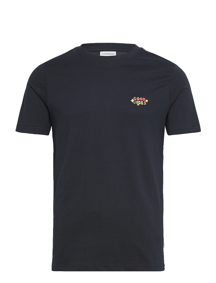 Lindbergh - Embroidery tee S/S - kortärmade t-shirts - true navy - 1