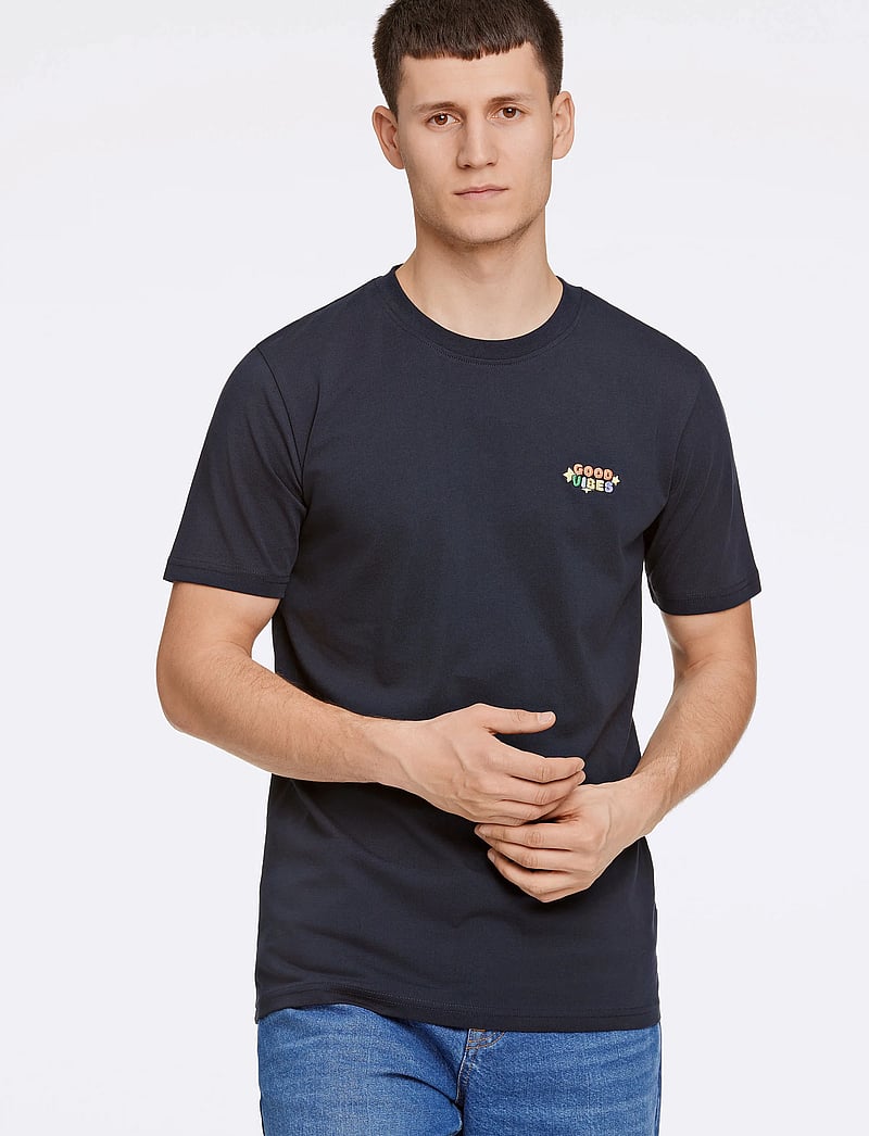 Lindbergh - Embroidery tee S/S - kurzärmelig - true navy - 0