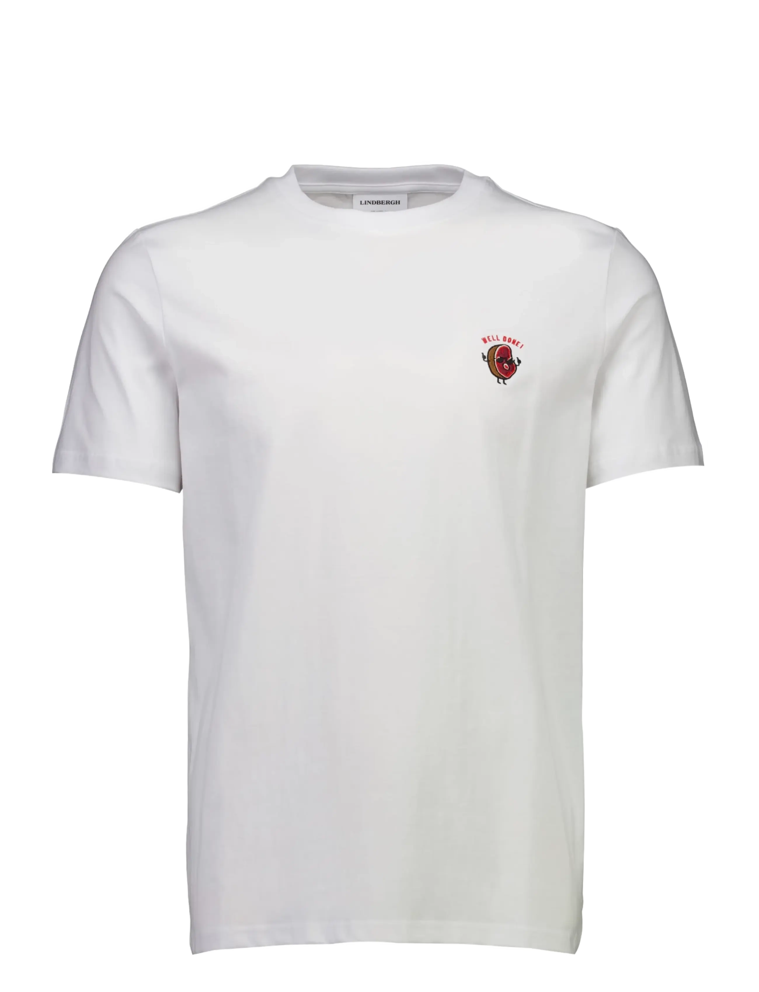 Lindbergh - Embroidery tee S/S - kortärmade t-shirts - white fog - 1