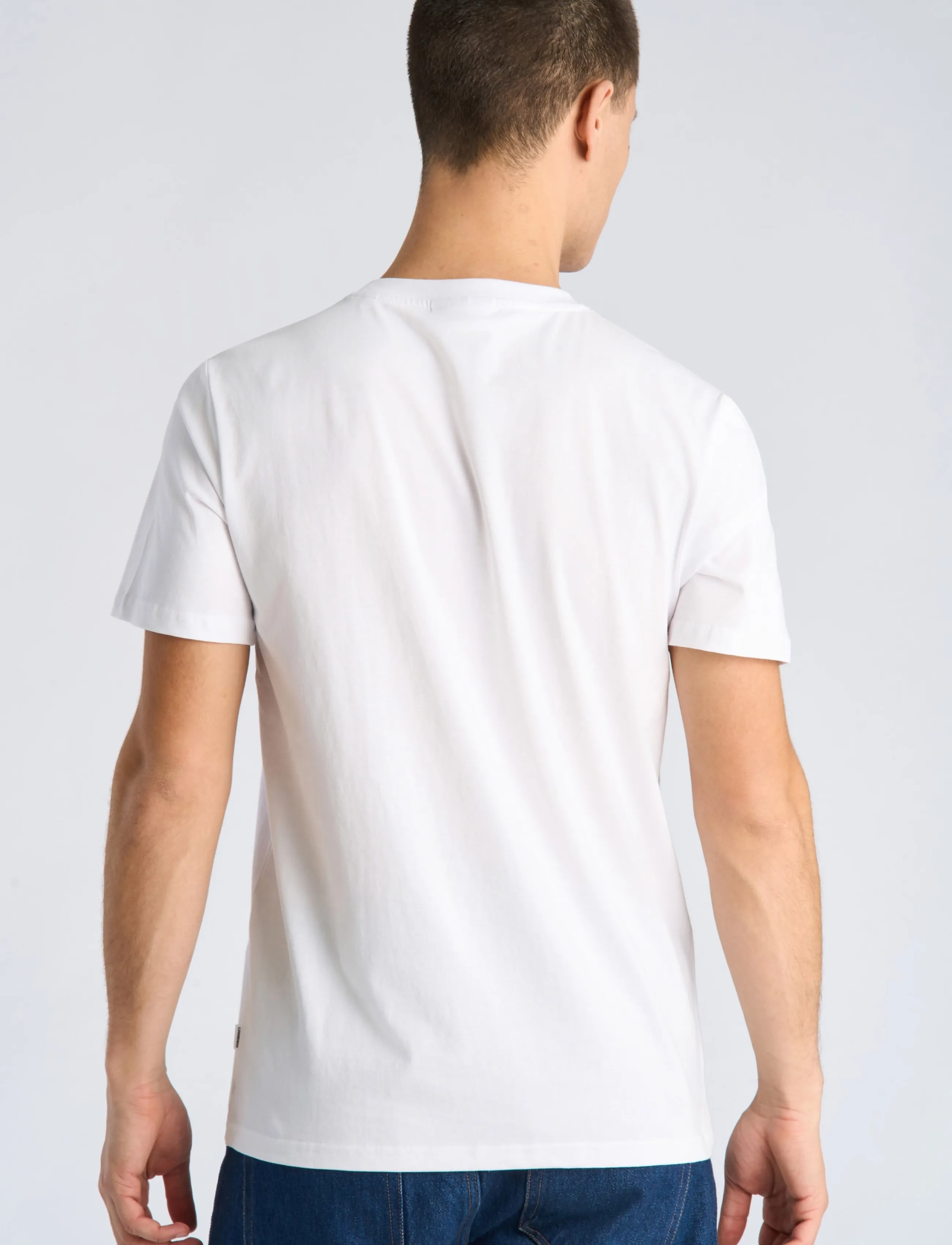 Lindbergh - Embroidery tee S/S - kortärmade t-shirts - white fog - 4