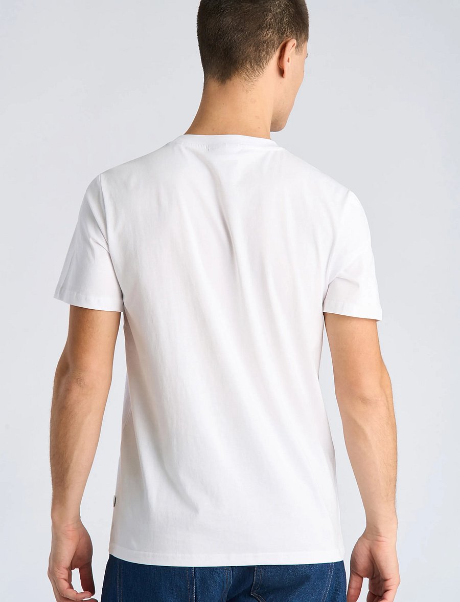Lindbergh - Embroidery tee S/S - kortärmade t-shirts - white fog - 4