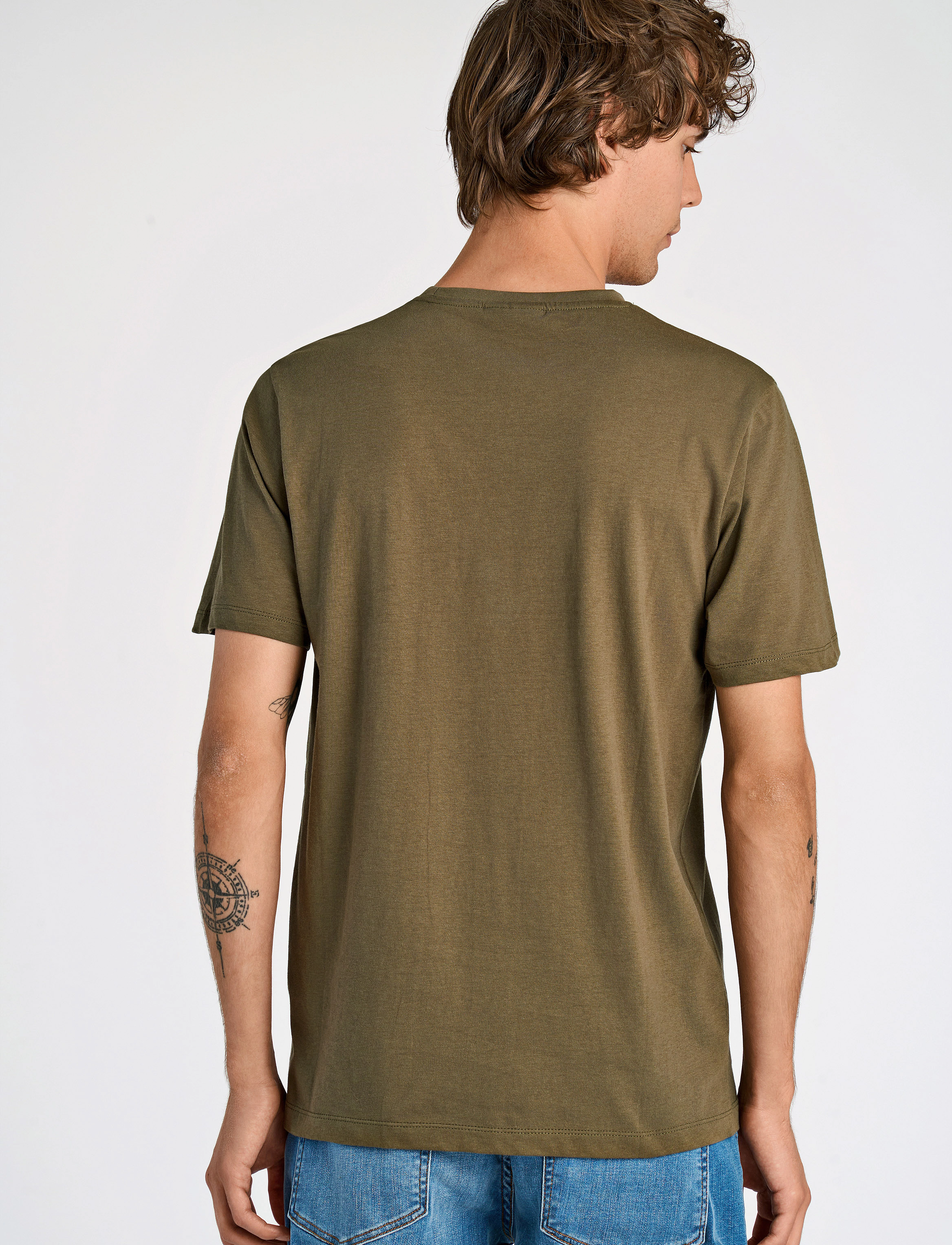 Lindbergh - Printed tee S/S - dk jungle green - 3