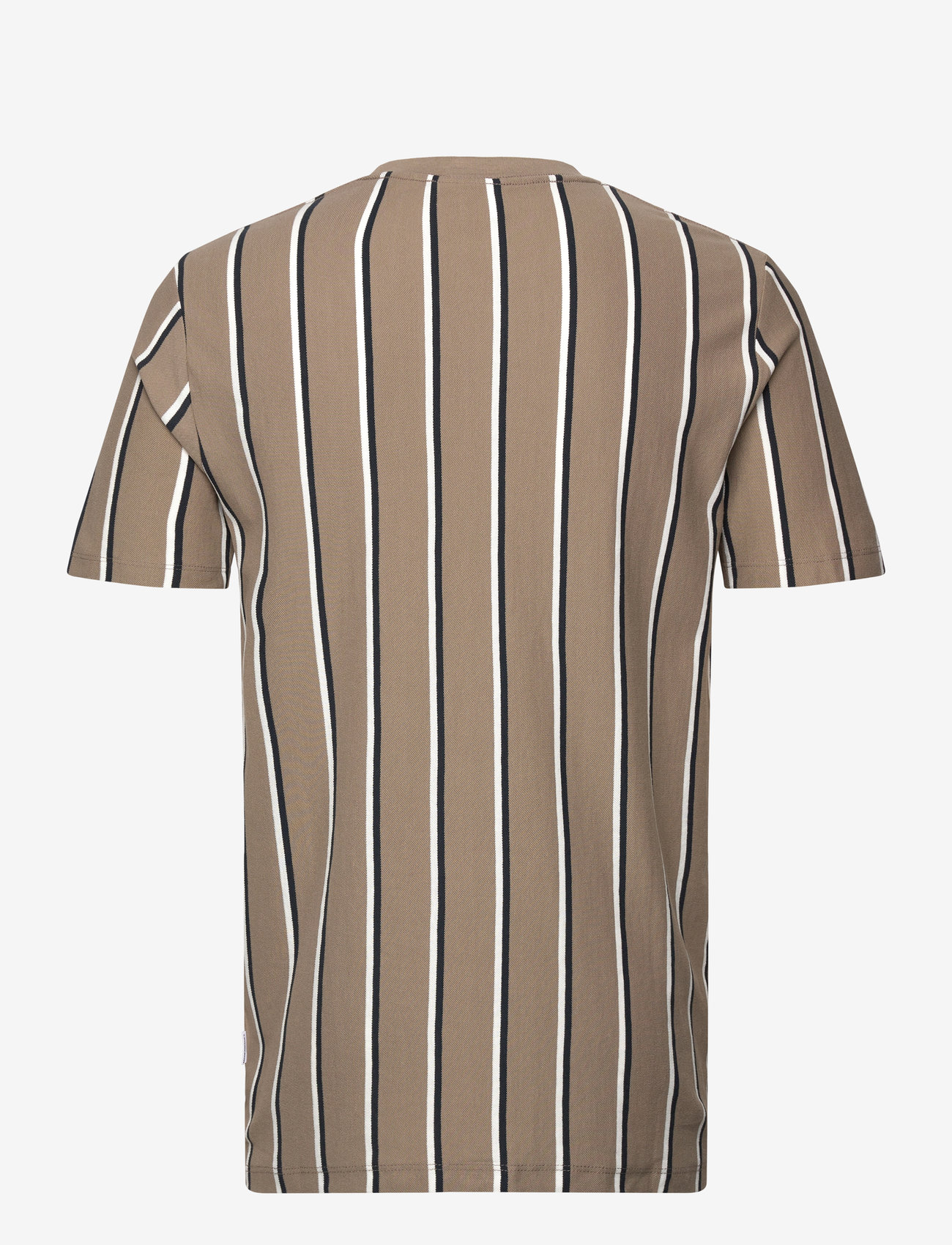 Lindbergh - Striped piqué tee S/S - dk stone - 2