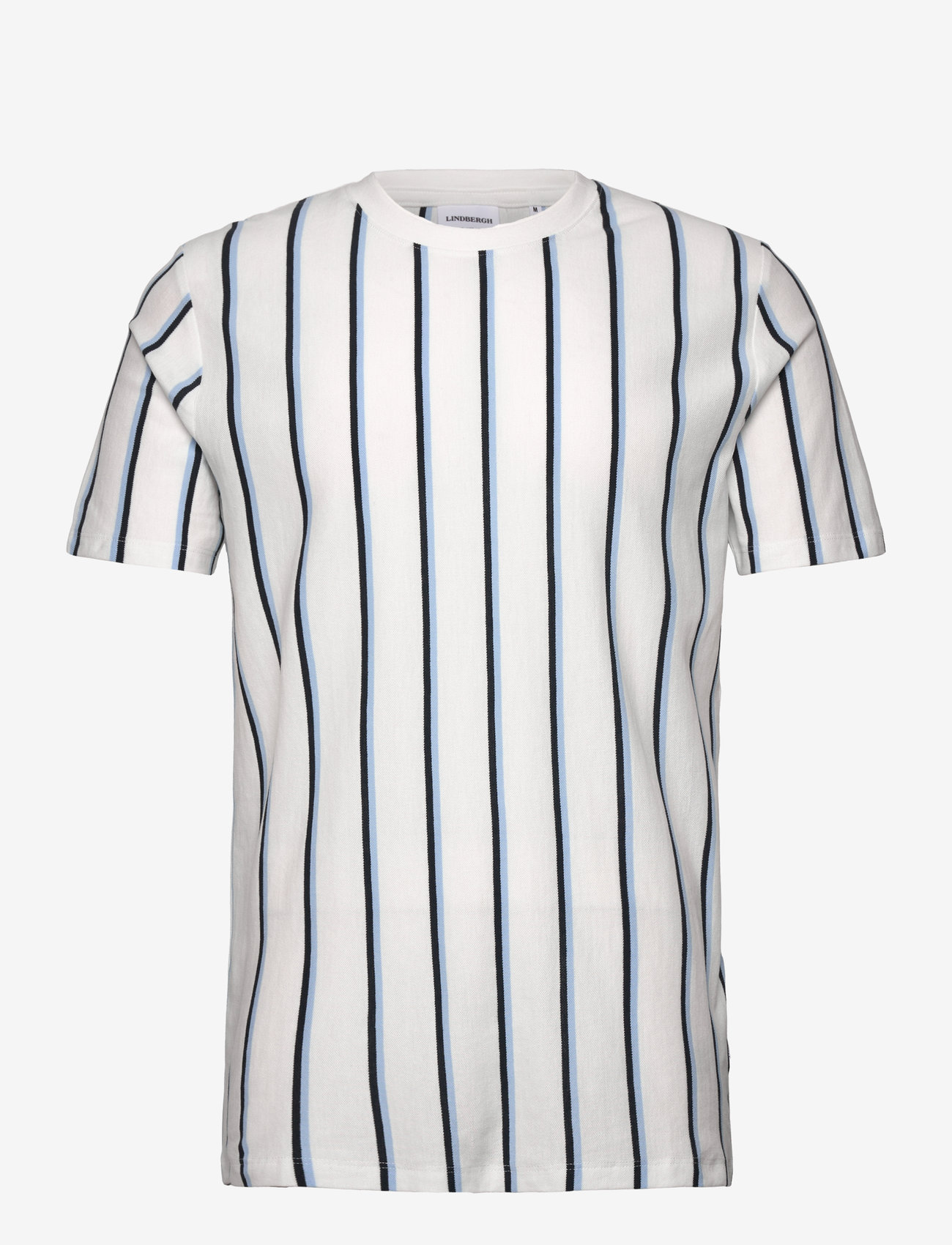 Lindbergh - Striped piqué tee S/S - kortærmede t-shirts - white wave - 1