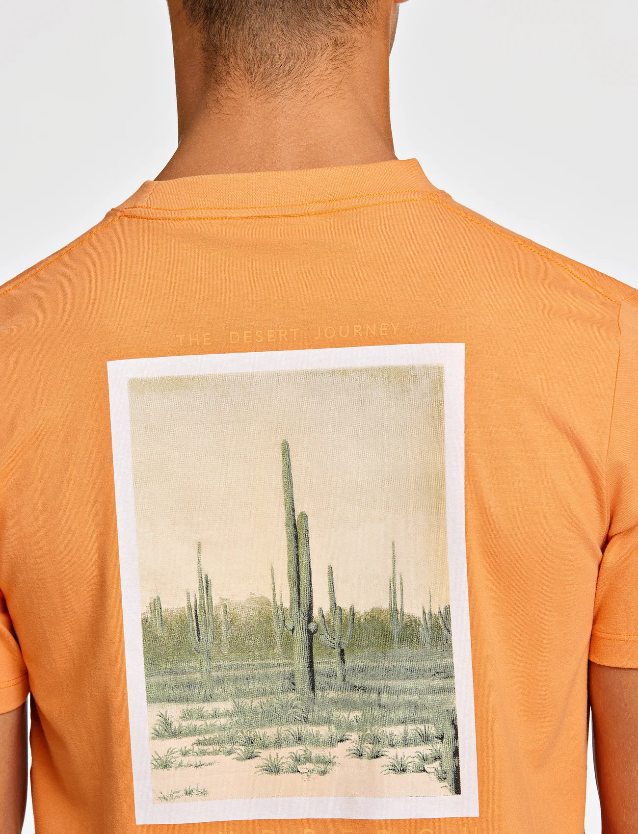 Lindbergh - Photo print tee S/S - lägsta priserna - burnt orange - 1