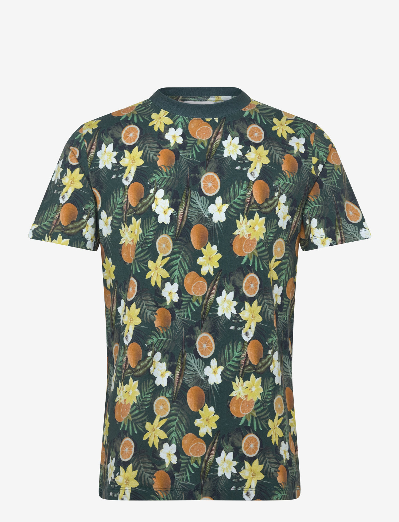 Lindbergh - Juicy AOP o-neck tee S/S - lühikeste varrukatega t-särgid - green - 0