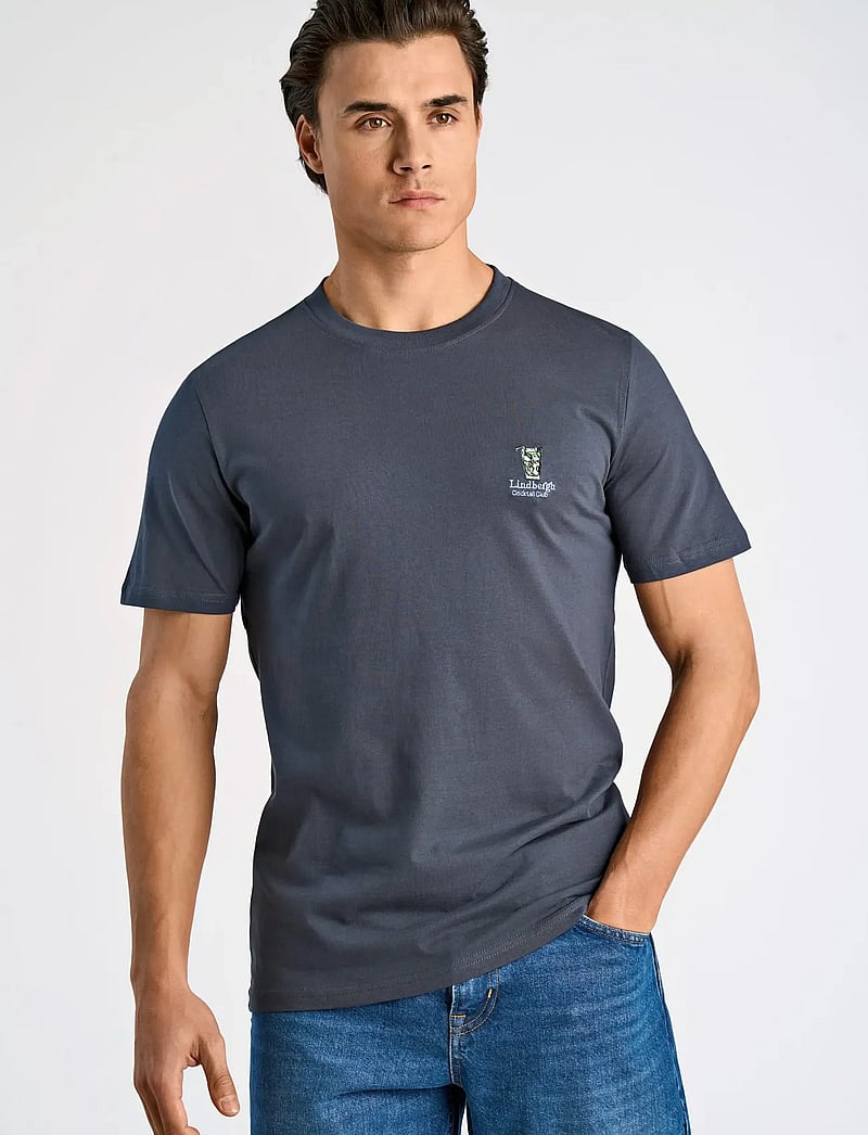 Lindbergh - Cocktail club tee S/S - lühikeste varrukatega t-särgid - blue - 3