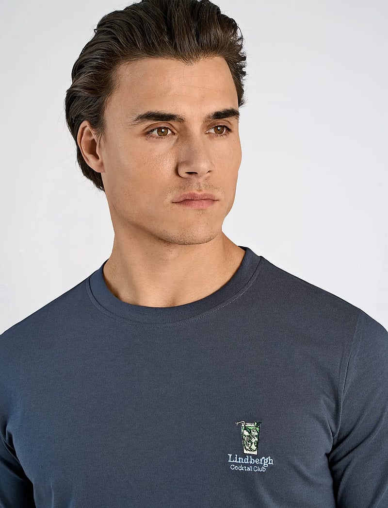 Lindbergh - Cocktail club tee S/S - lühikeste varrukatega t-särgid - blue - 5