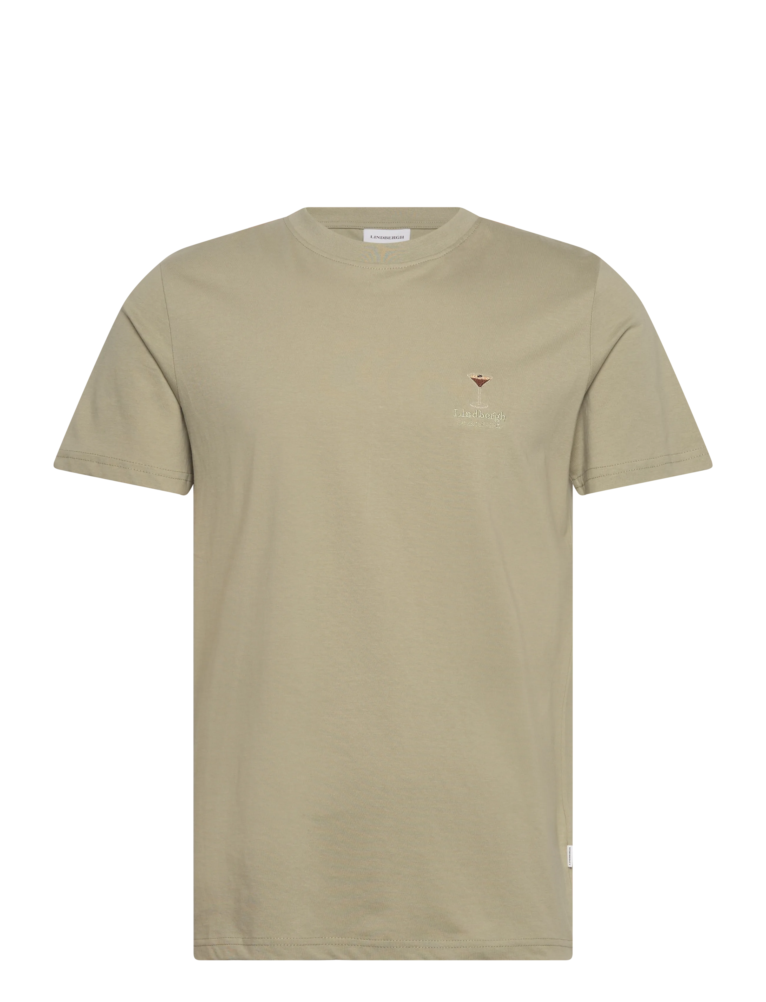 LINDBERGH Cocktail Club Tee S/S Khaki - S - Herren