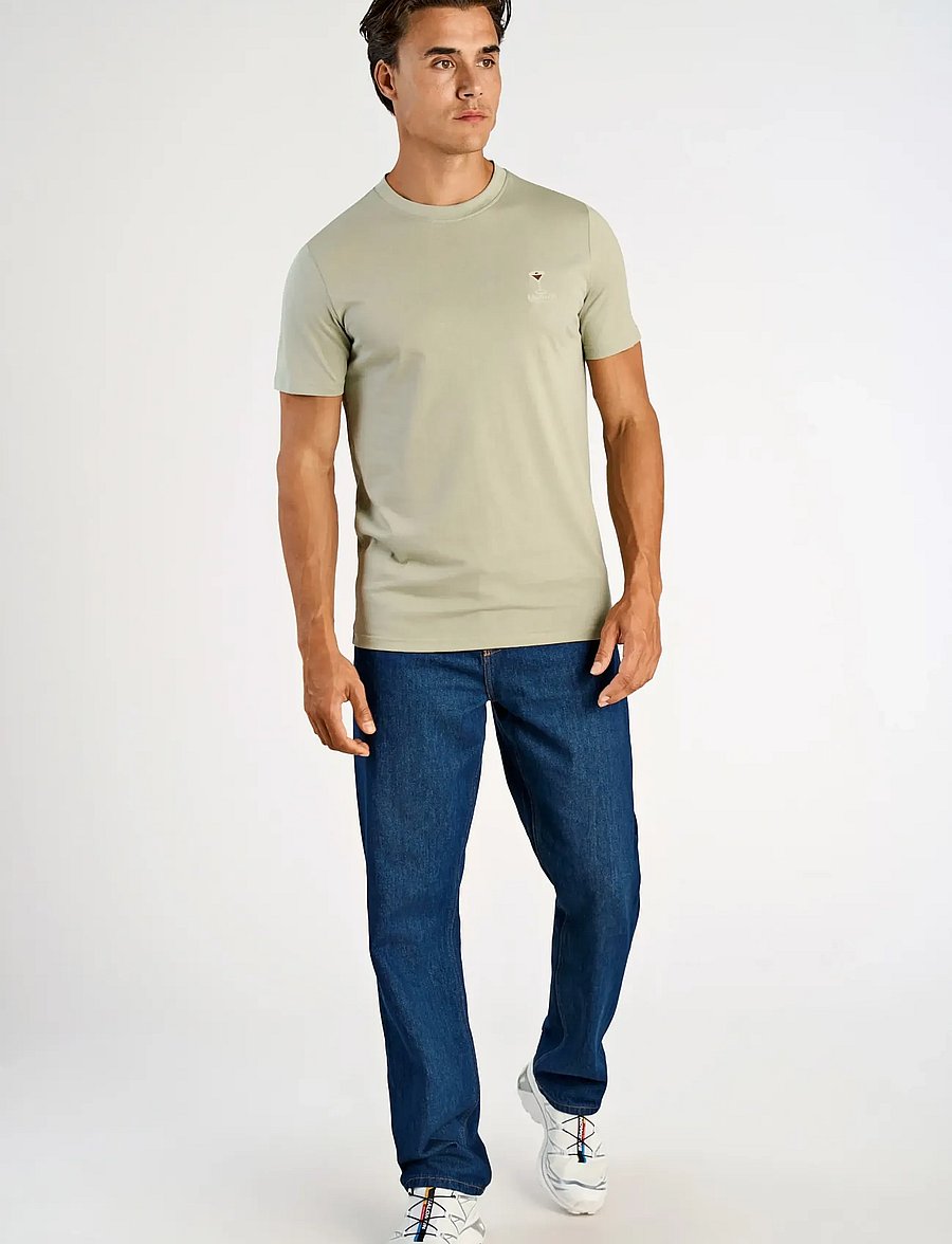 Lindbergh - Cocktail club tee S/S - kurzärmelig - dusty olive - 0