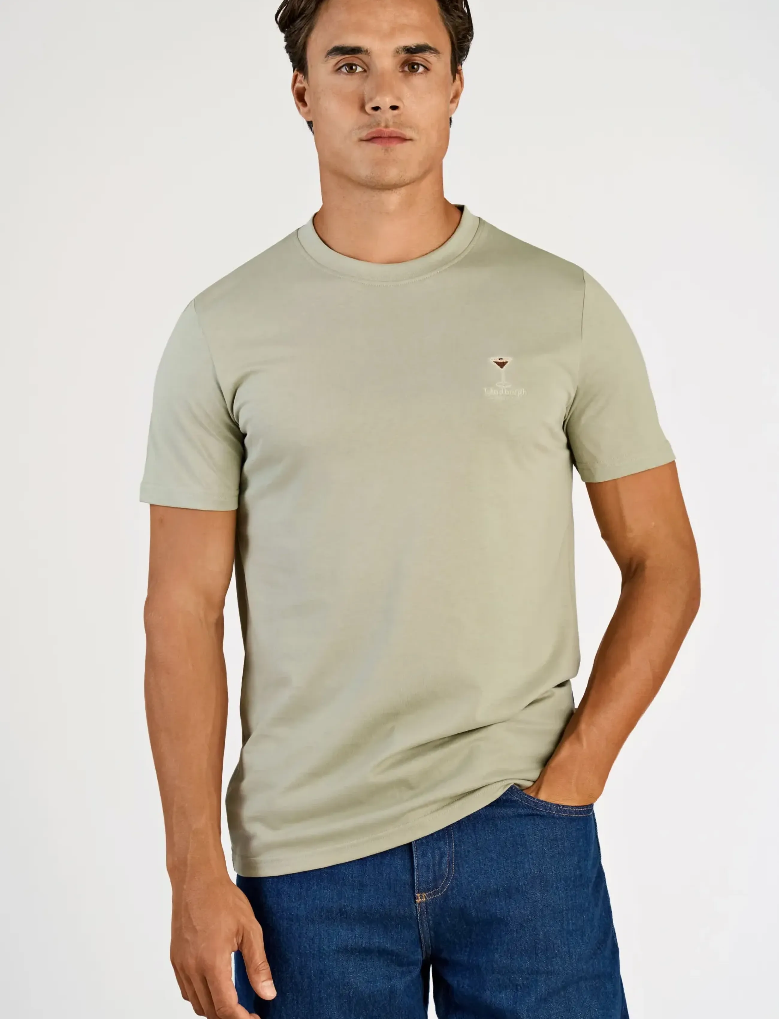 Lindbergh - Cocktail club tee S/S - kurzärmelig - dusty olive - 3