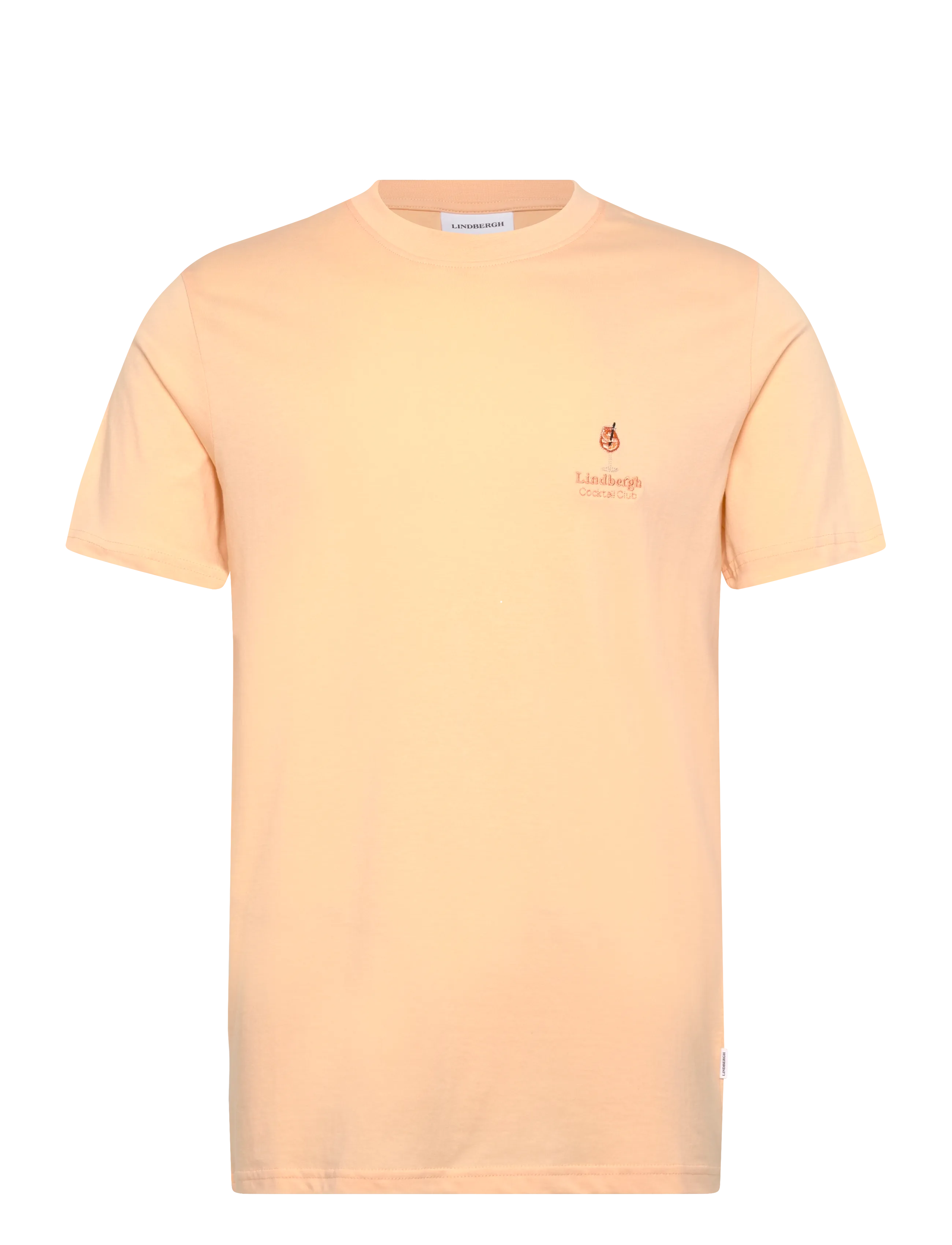 Lindbergh Cocktail club tee S/S - T-shirts - SOFT CORAL / coral