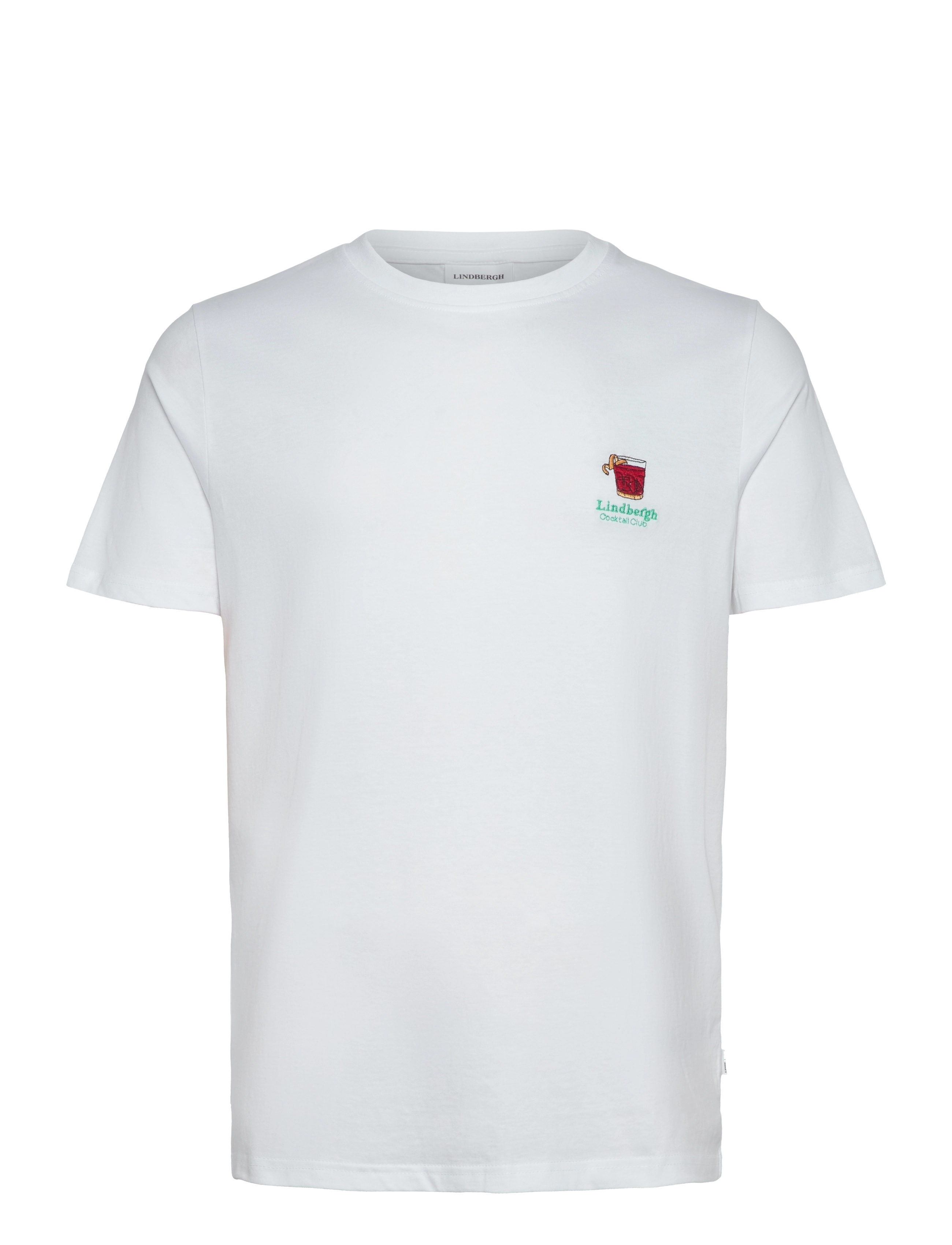 Lindbergh Cocktail club tee S/S - T-shirts - WHITE / white