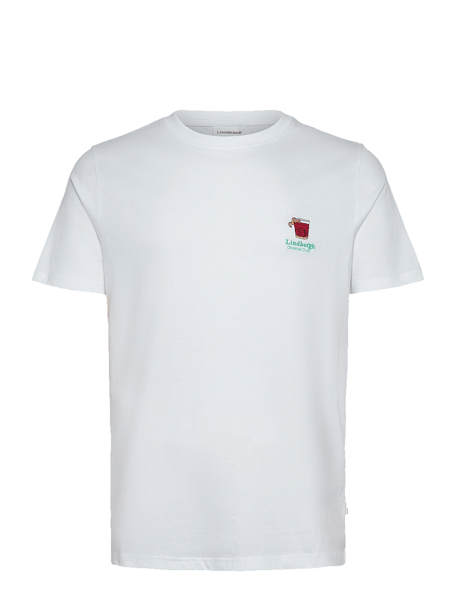 Lindbergh - Cocktail club tee S/S - lühikeste varrukatega t-särgid - white - 1